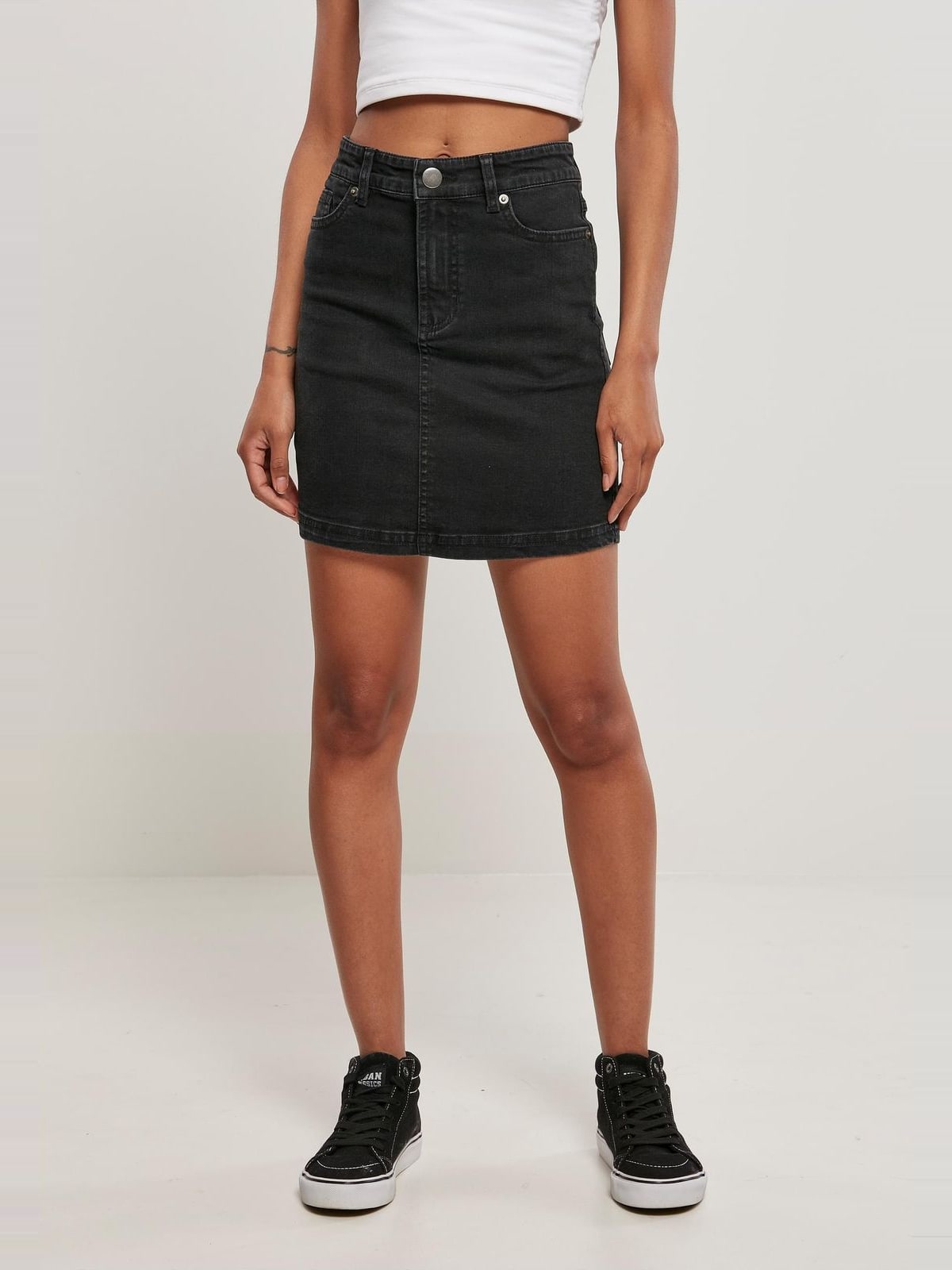 Γυναικεία Μίνι Φούστα Denim Organic Stretch TB4799 Urban Classics black washed