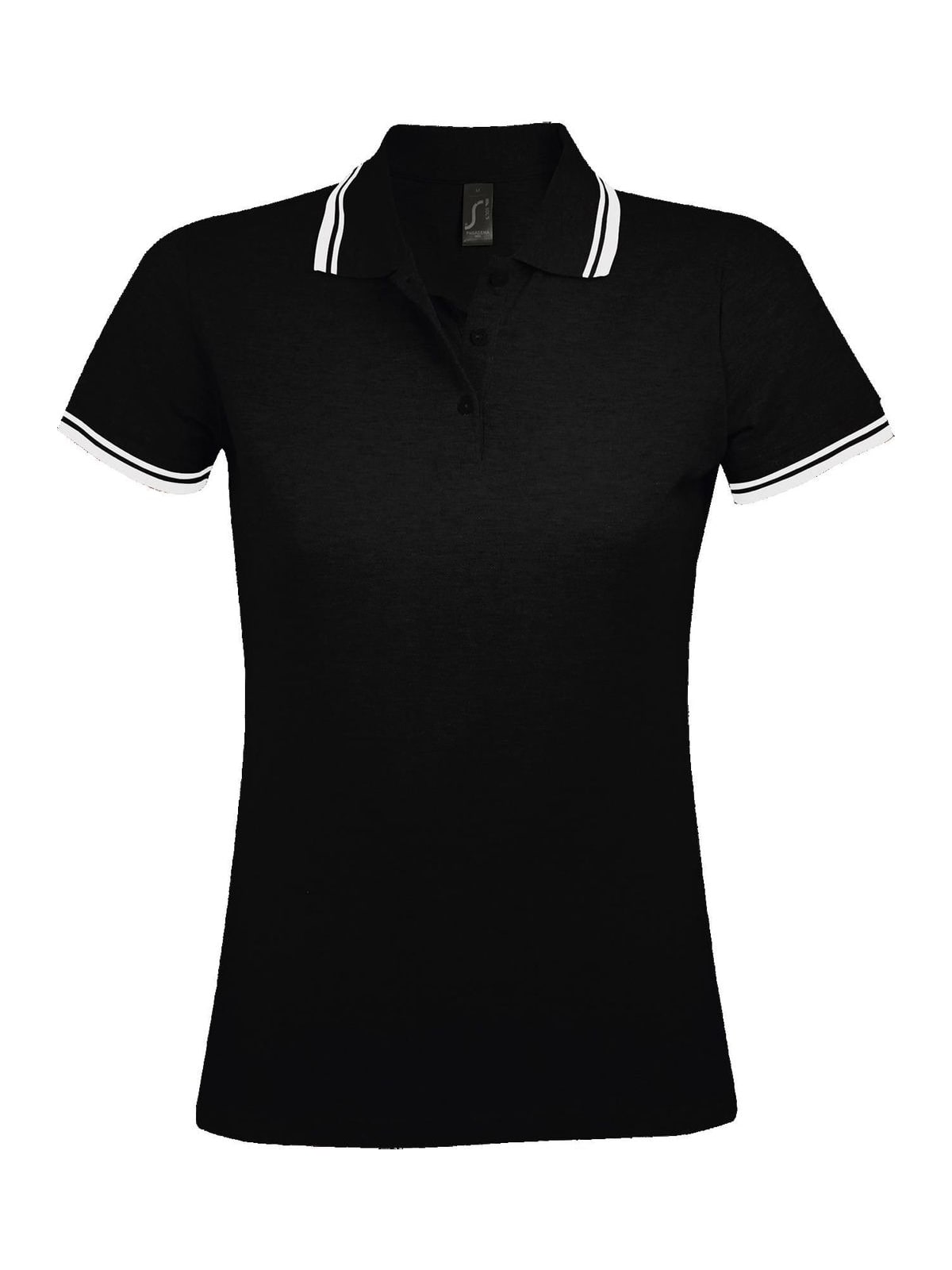 Γυναικείο Πόλο Πικέ 00578 SOL'S Pasadena Black/White