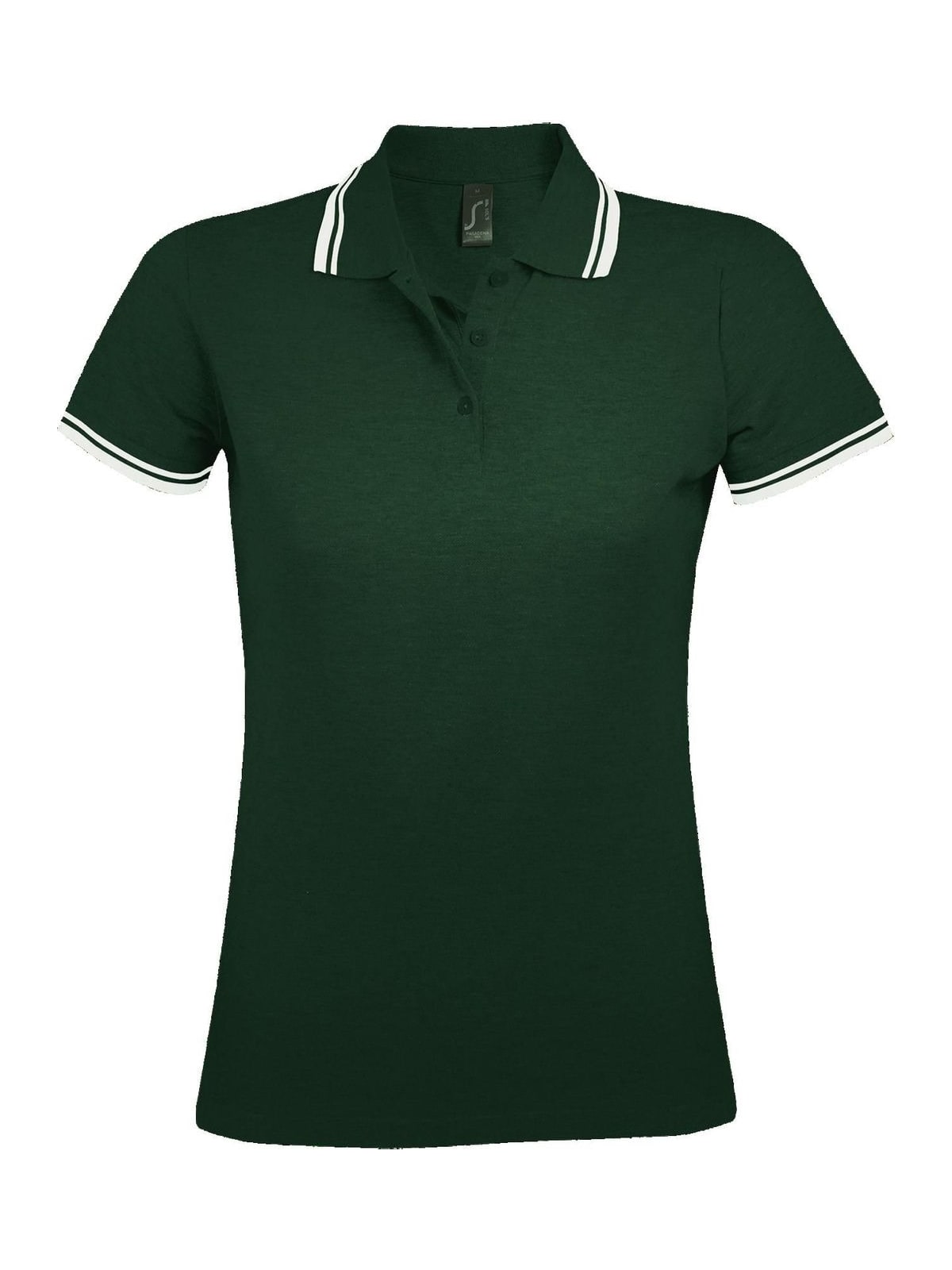 Γυναικείο Πόλο Πικέ 00578 SOL'S Pasadena Forest Green/White