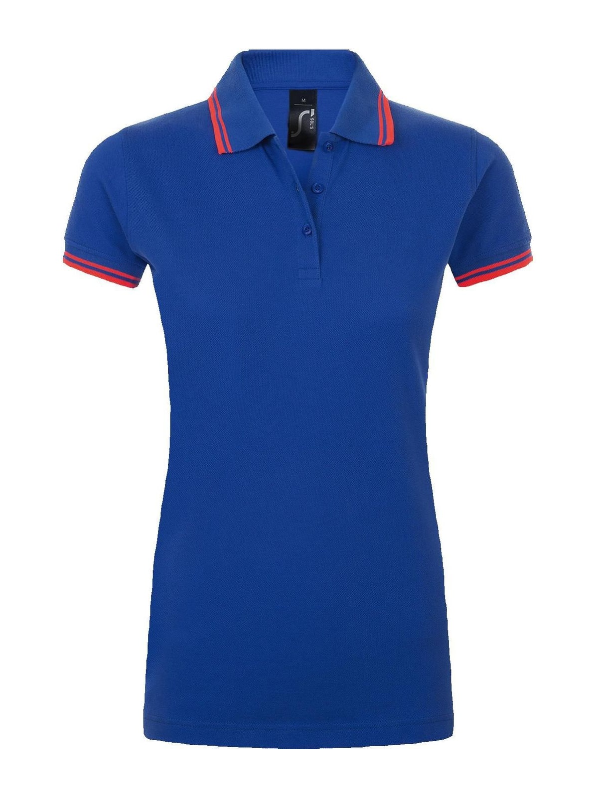 Γυναικείο Πόλο Πικέ 00578 SOL'S Pasadena Royal Blue/Neon Coral