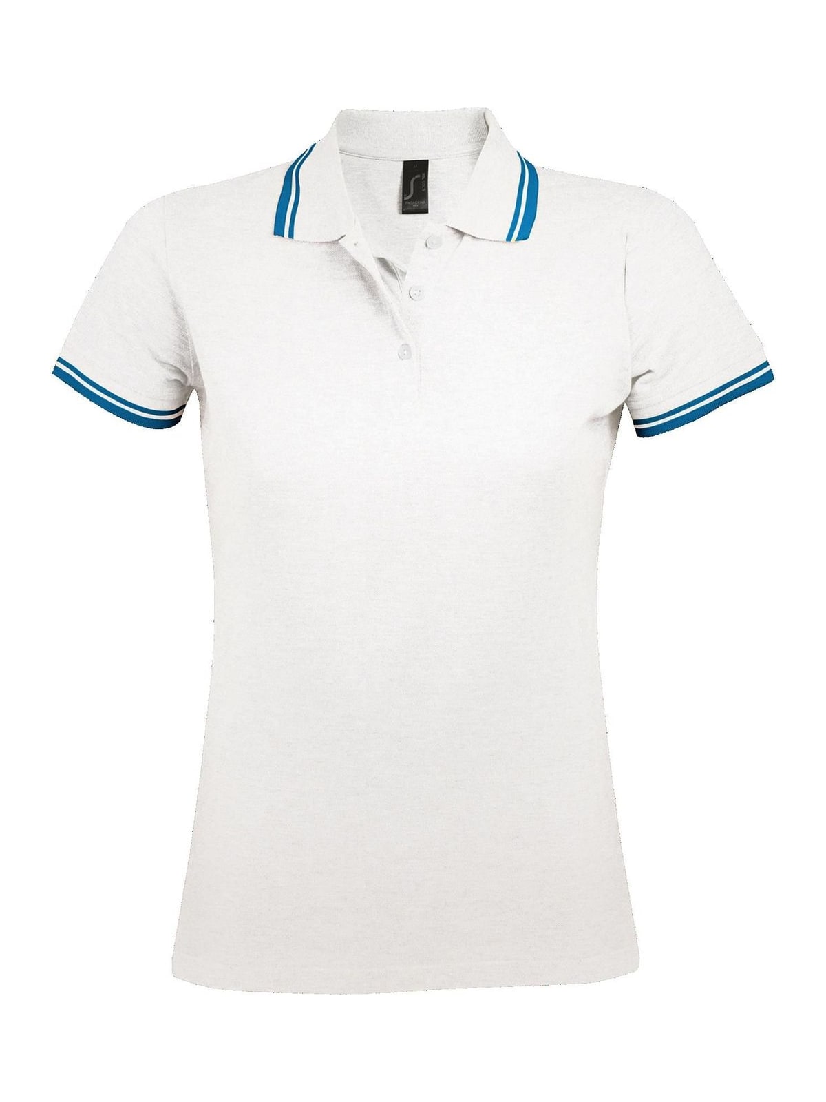 Γυναικείο Πόλο Πικέ 00578 SOL'S Pasadena White/Aqua