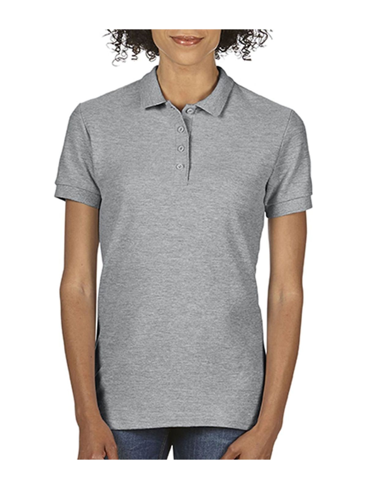 Γυναικεία Μπλούζα Polo 64800L Gildan Softstyle Double Pique Sport Grey