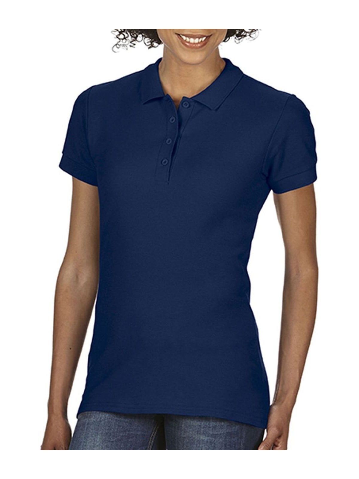 Γυναικεία Μπλούζα Polo 64800L Gildan Softstyle Double Pique Navy