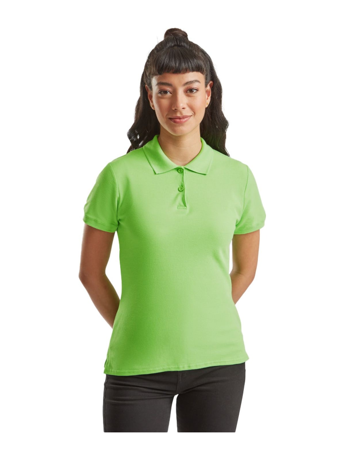 Γυναικεία Μπλούζα Polo 63-030-0 Fruit of the Loom Lime Green