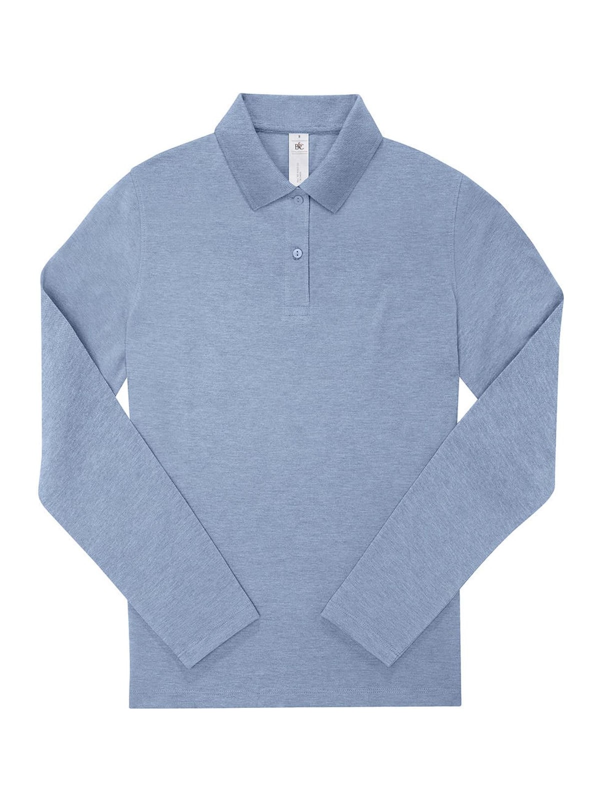 Γυναικεία Μακρυμάνικη Μπλούζα Polo PW464 B&C My Polo 210 LSL Heather Blue
