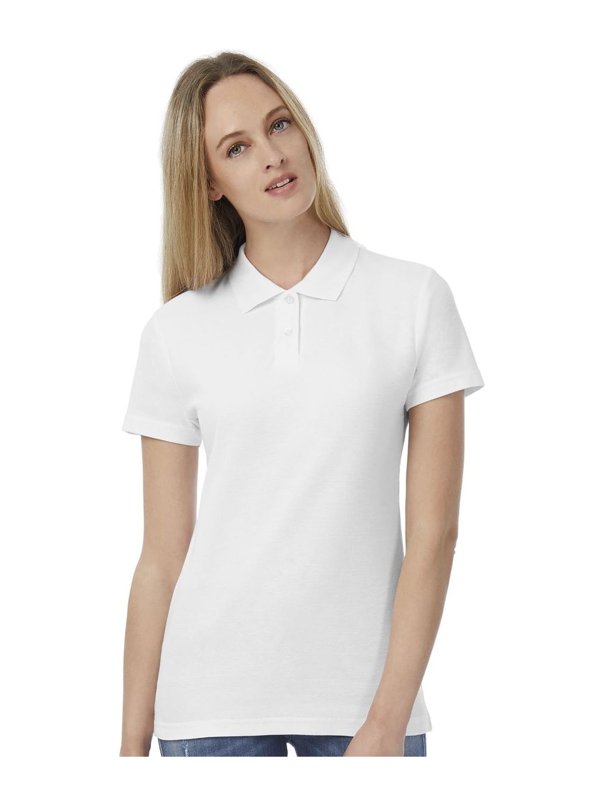 Γυναικείο Μπλουζάκι Polo Pique ID.001 B & C White