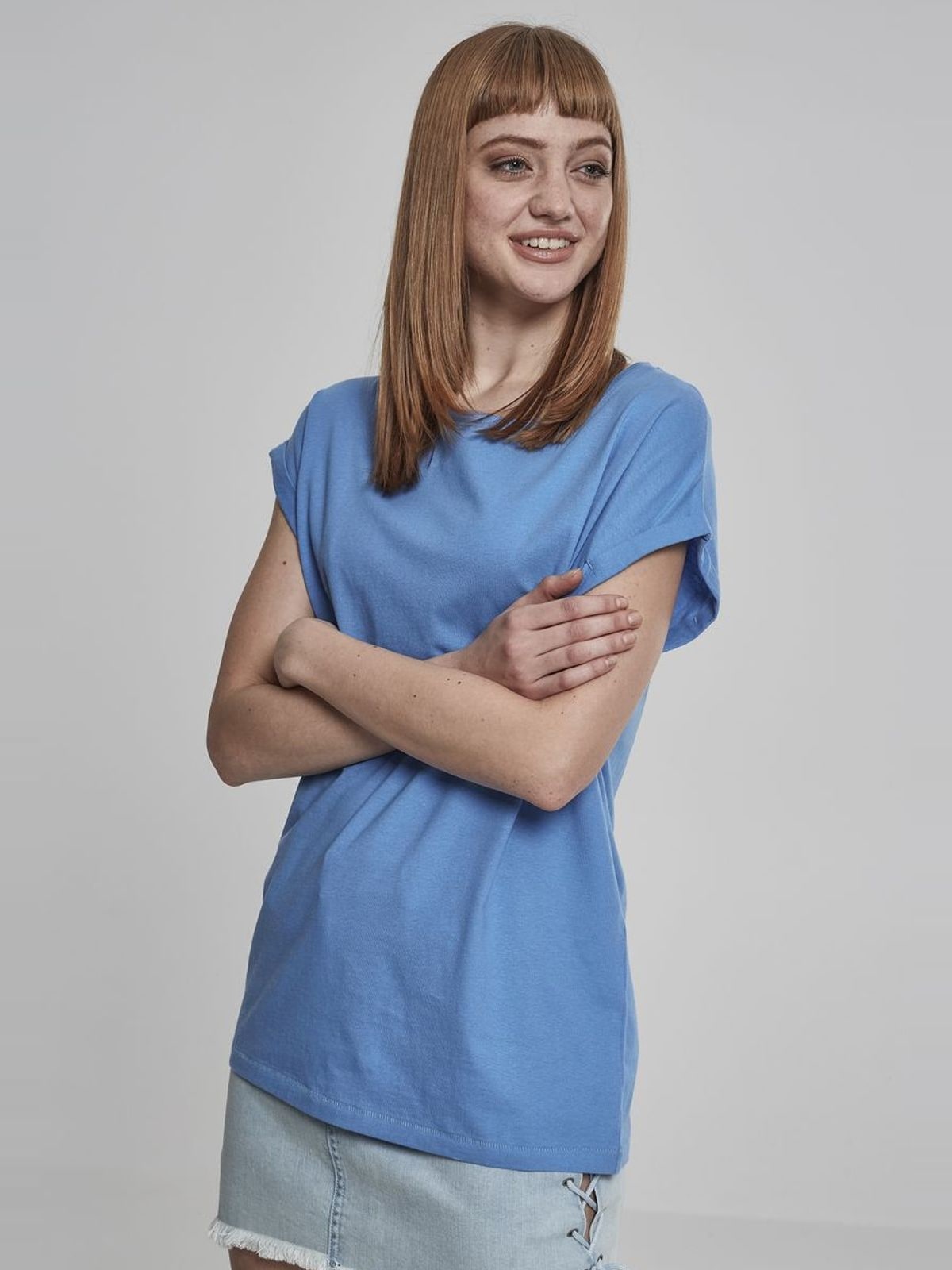 T-shirt TB771 Urban Classics Extended Shoulder Tee Horizon Blue