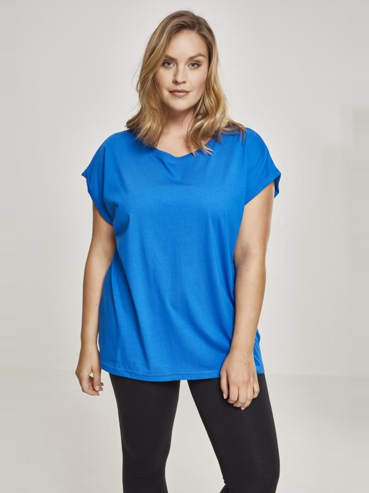 T-shirt TB771 Urban Classics Extended Shoulder Tee Bright Blue