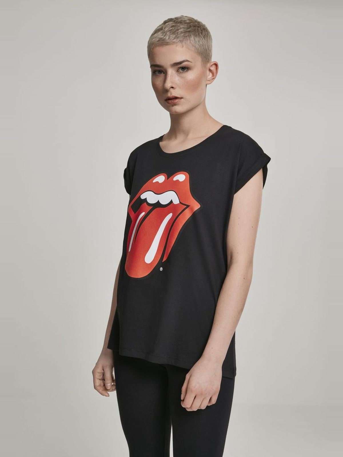 Γυναικείο T-Shirt Rolling Stones Tongue Merchcode MC326 Black