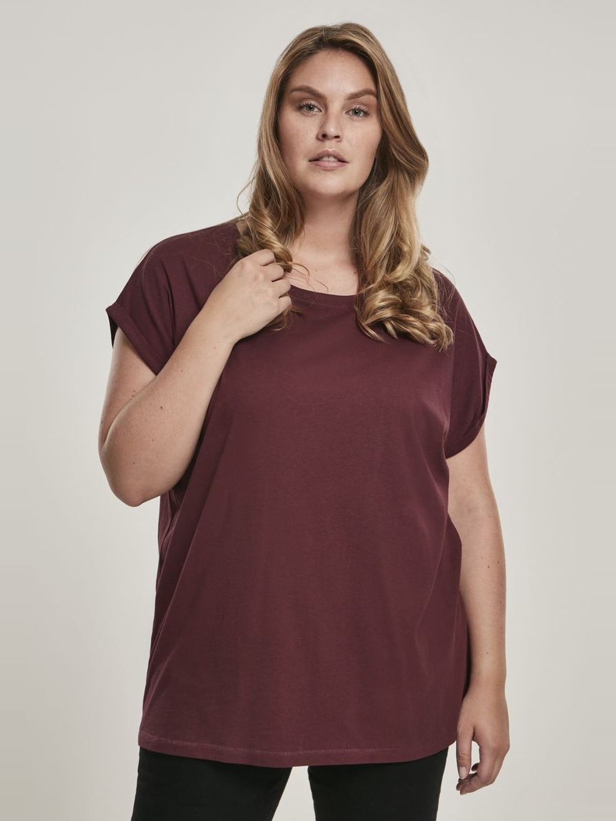 T-shirt Extended Shoulder Tee TB771 Urban Classics redwine