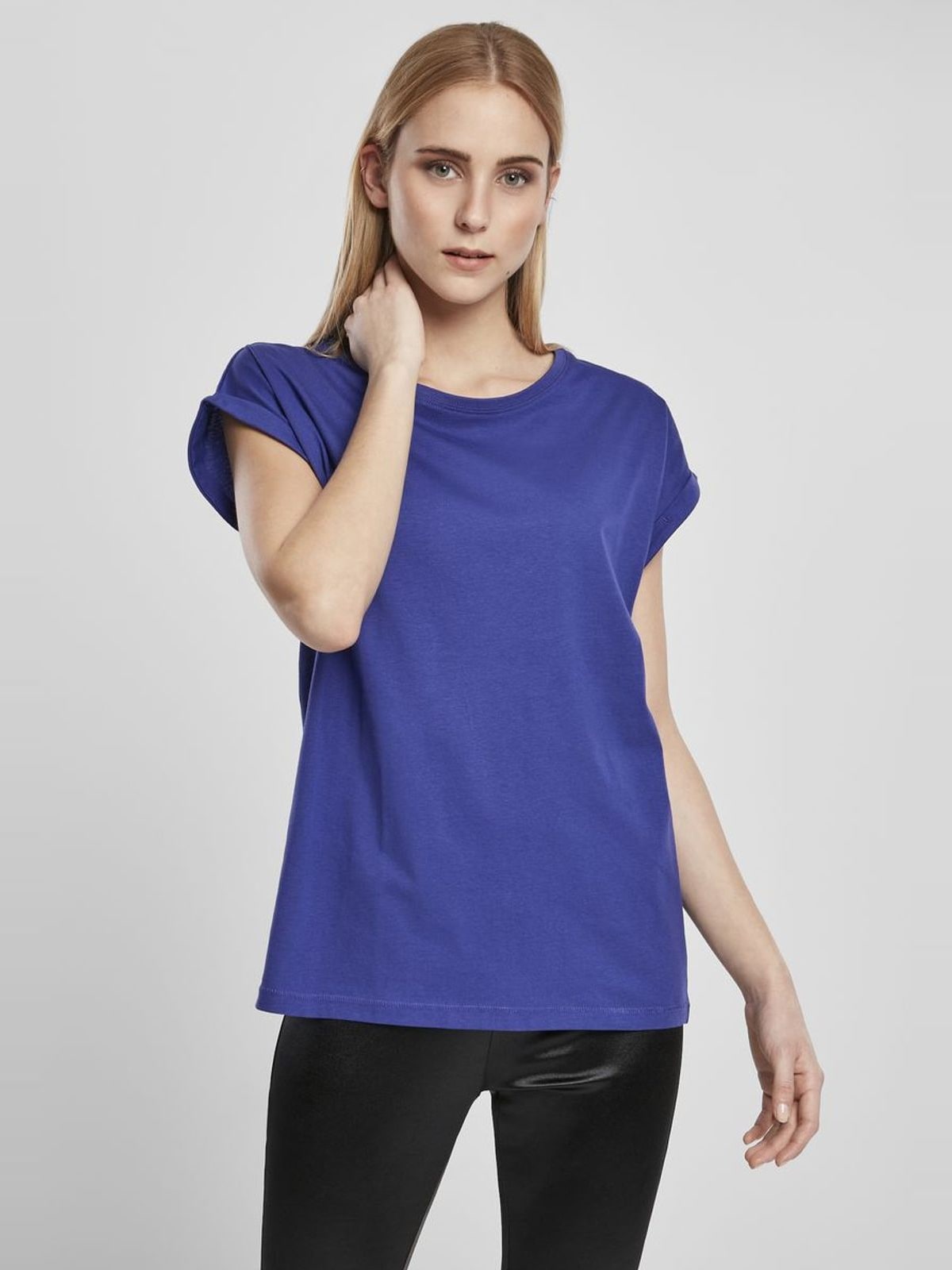 T-shirt TB771 Urban Classics Extended Shoulder Tee Blue/Purple
