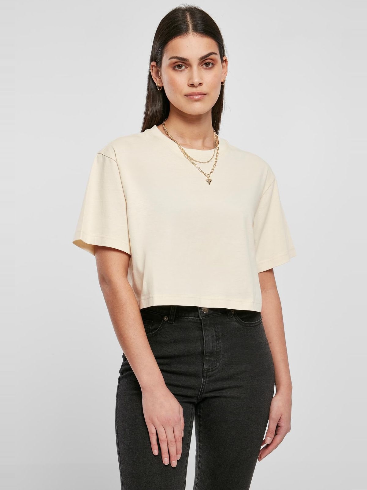 Γυναικείο T-Shirt Short Oversized TB1555-02903 Urban Classics Whitesand