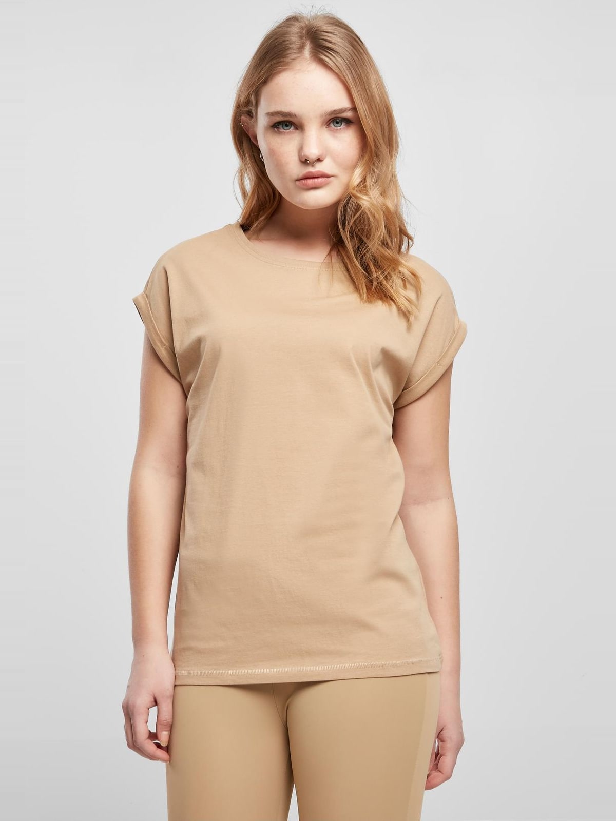 T-shirt TB771 Urban Classics Extended Shoulder Tee unionbeige