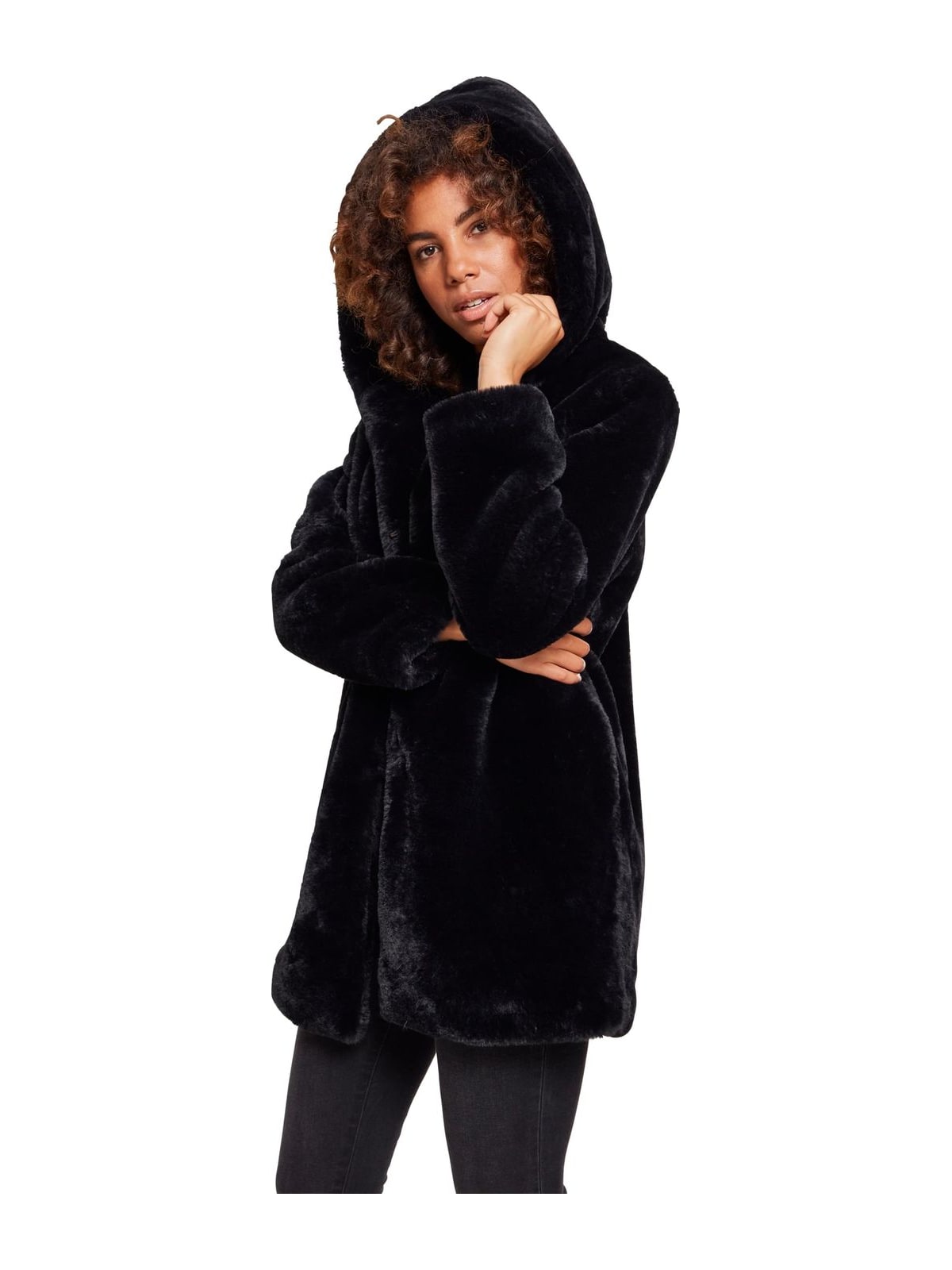 Παλτό με Κουκούλα Teddy TB2375 Urban Classics Black