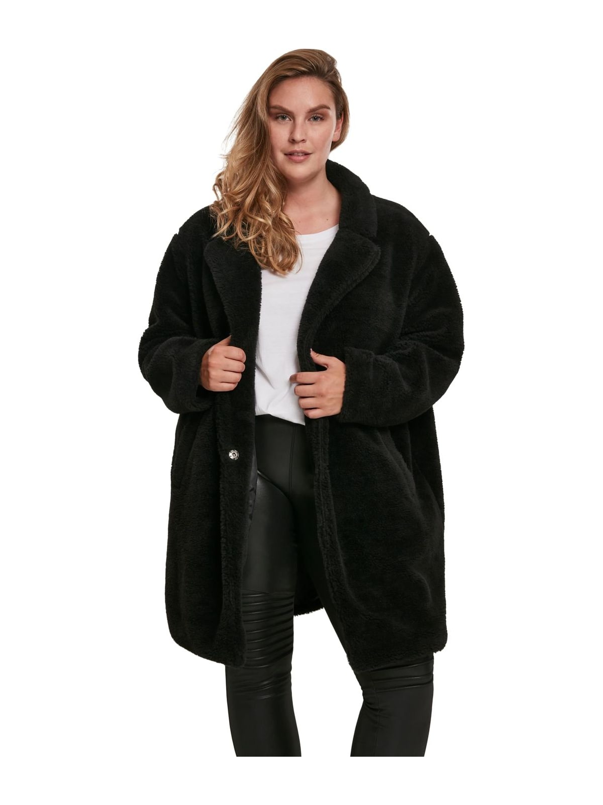 Μπουφάν Sherpa Oversized TB3058 Urban Classics Black
