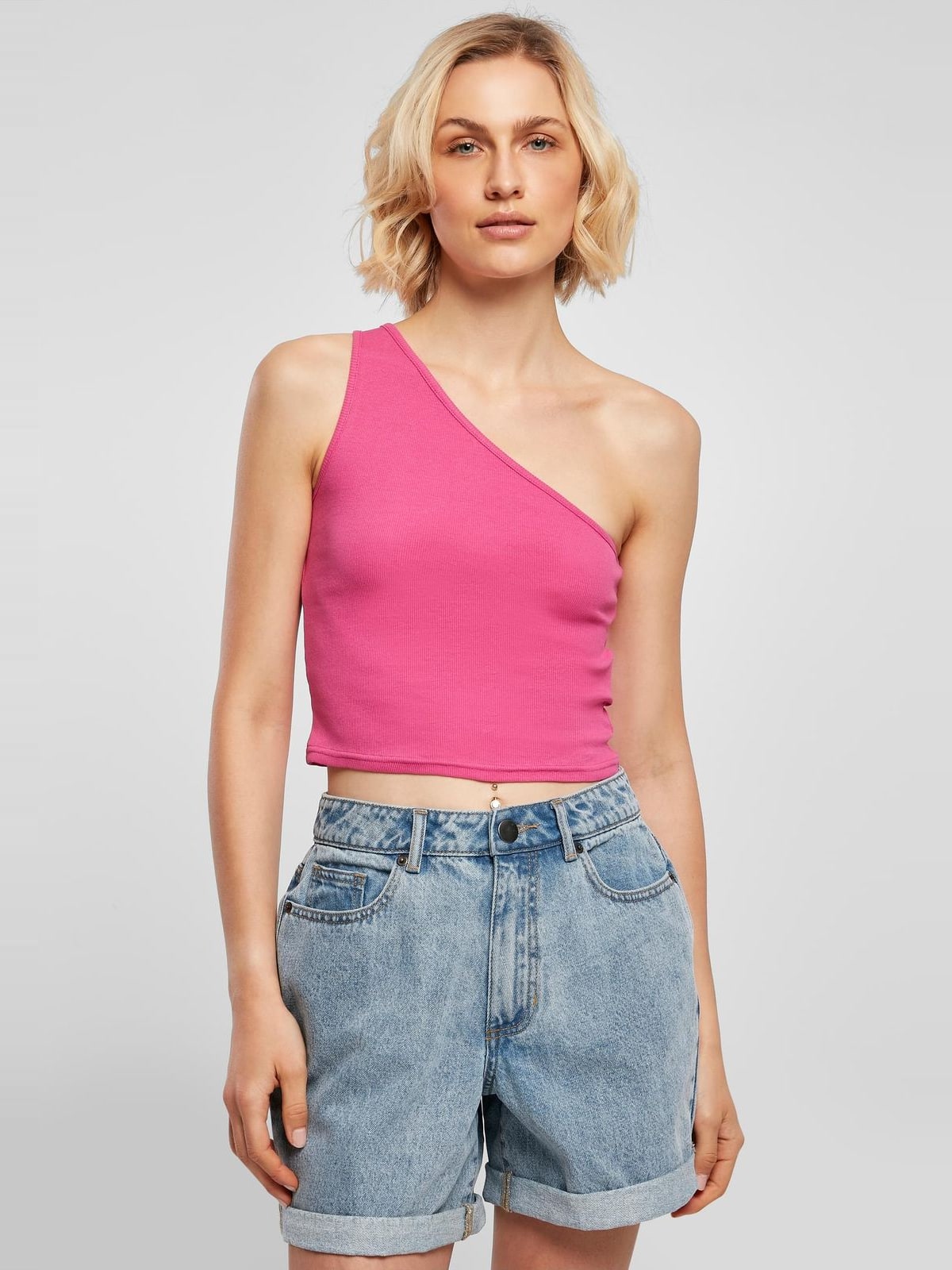 Γυναικείο Cropped Ασύμμετρο Τοπ TB2609 Urban Classics brightviolet