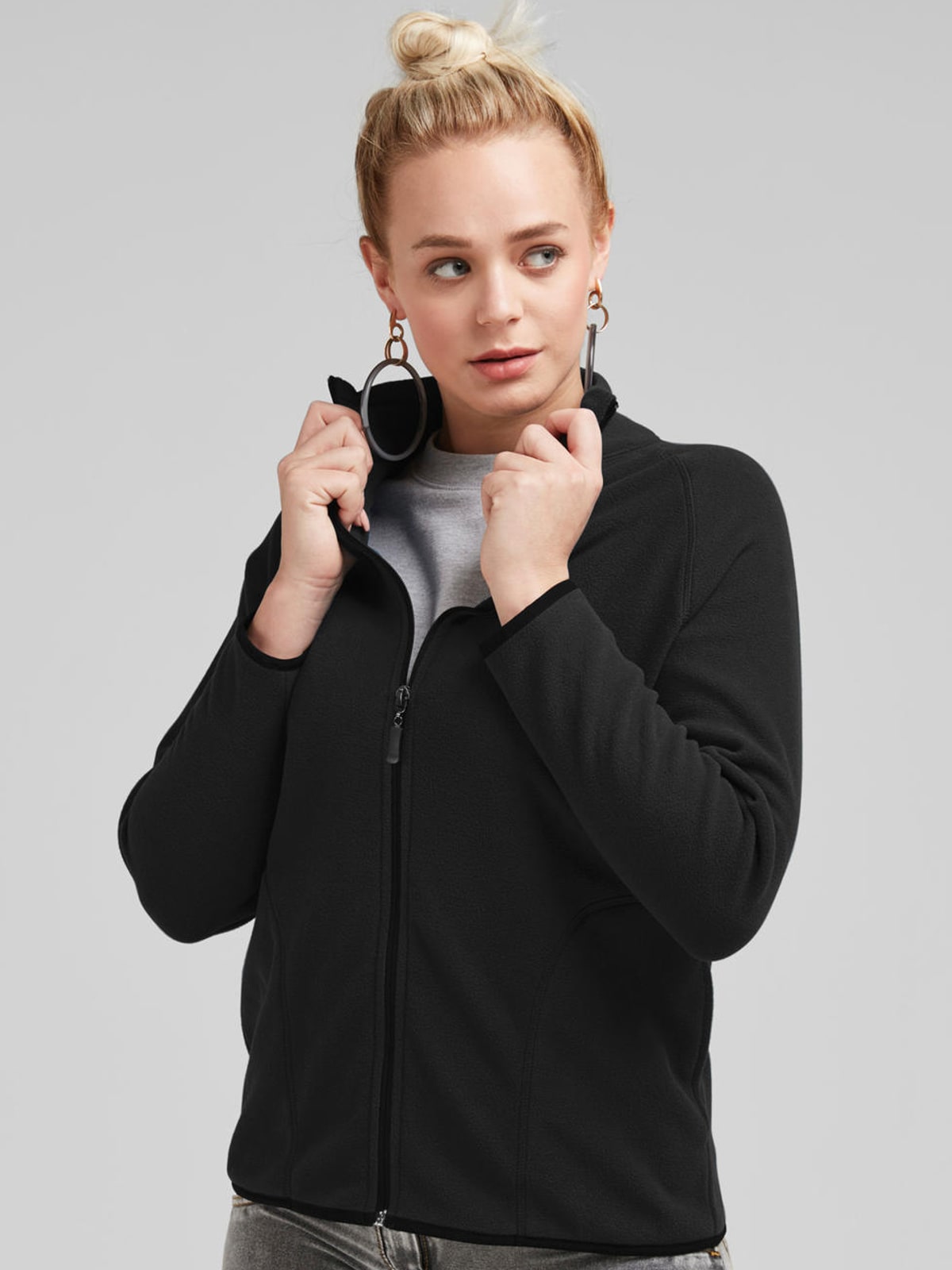 Γυναικείο Microfleece SGFleece-F SG με Φερμουάρ Dark Black