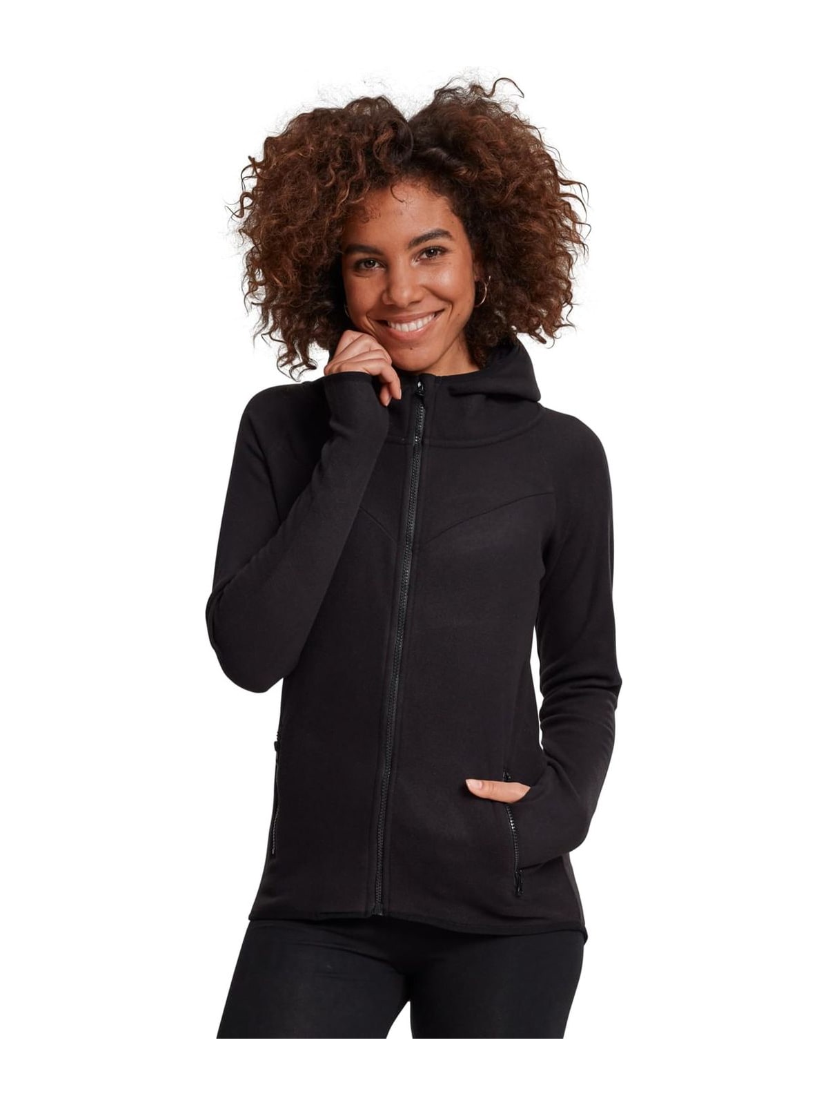 Γυναικείο Φούτερ Hoodie TB1728 Urban Classics Polar Fleece Zip Black