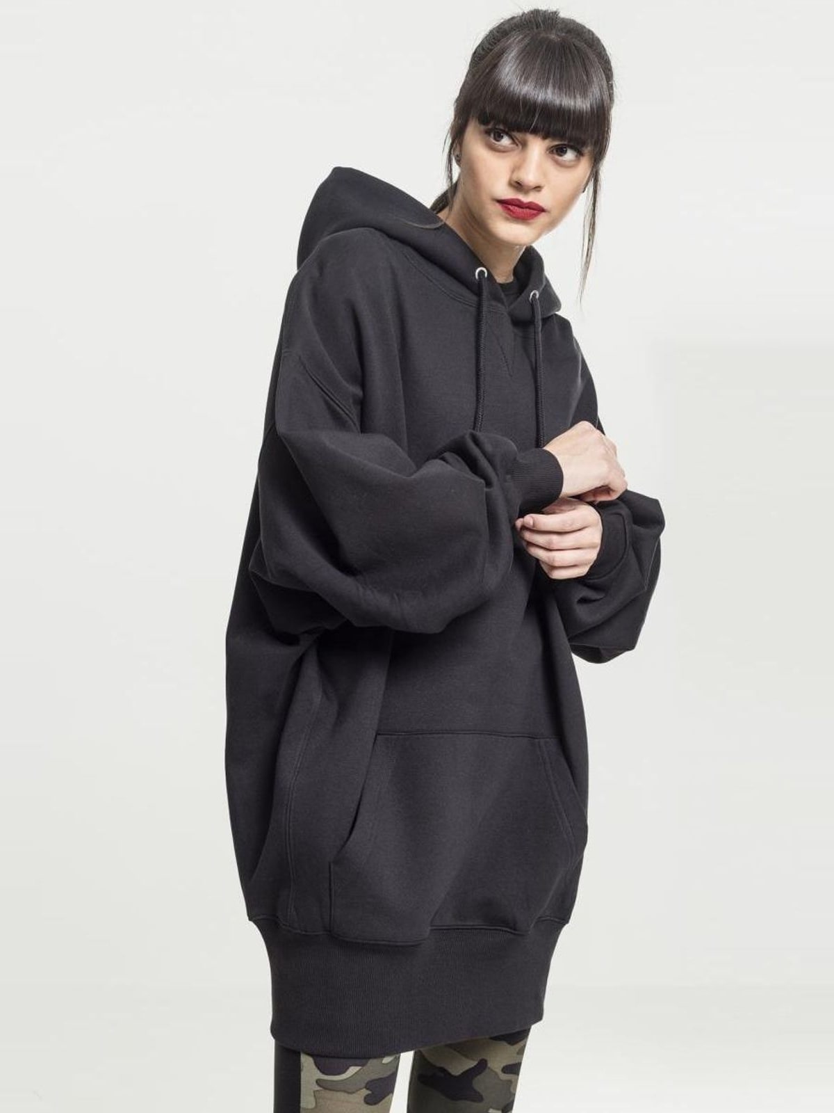 Γυναικείο Φούτερ Μακρύ με Κουκούλα Oversize TB2233 Urban Classics Black
