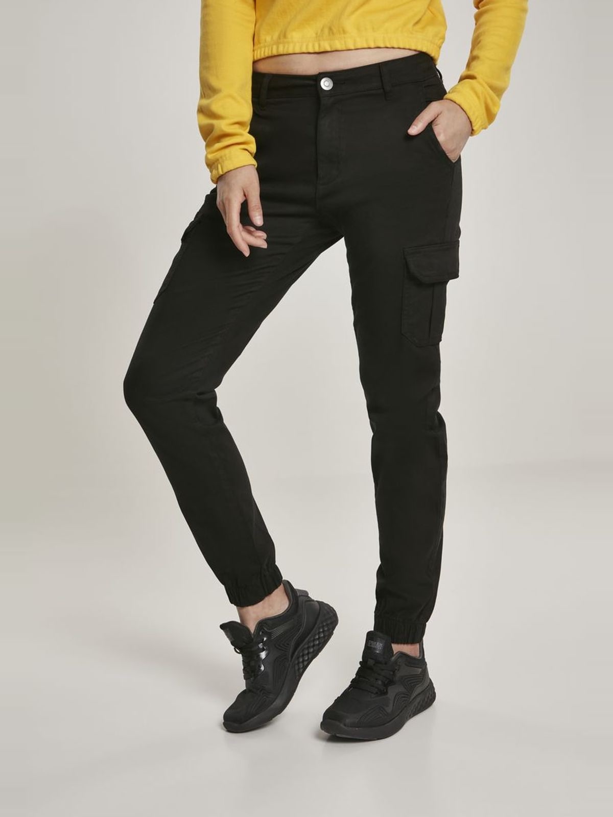Γυναικείο Παντελόνι High Waist Cargo TB3048 Urban Classics Black