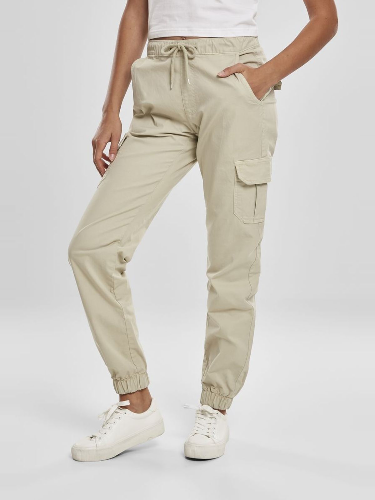 Γυναικείο Παντελόνι Cargo Jogging TB3626 Urban Classics Concrete Γκρι