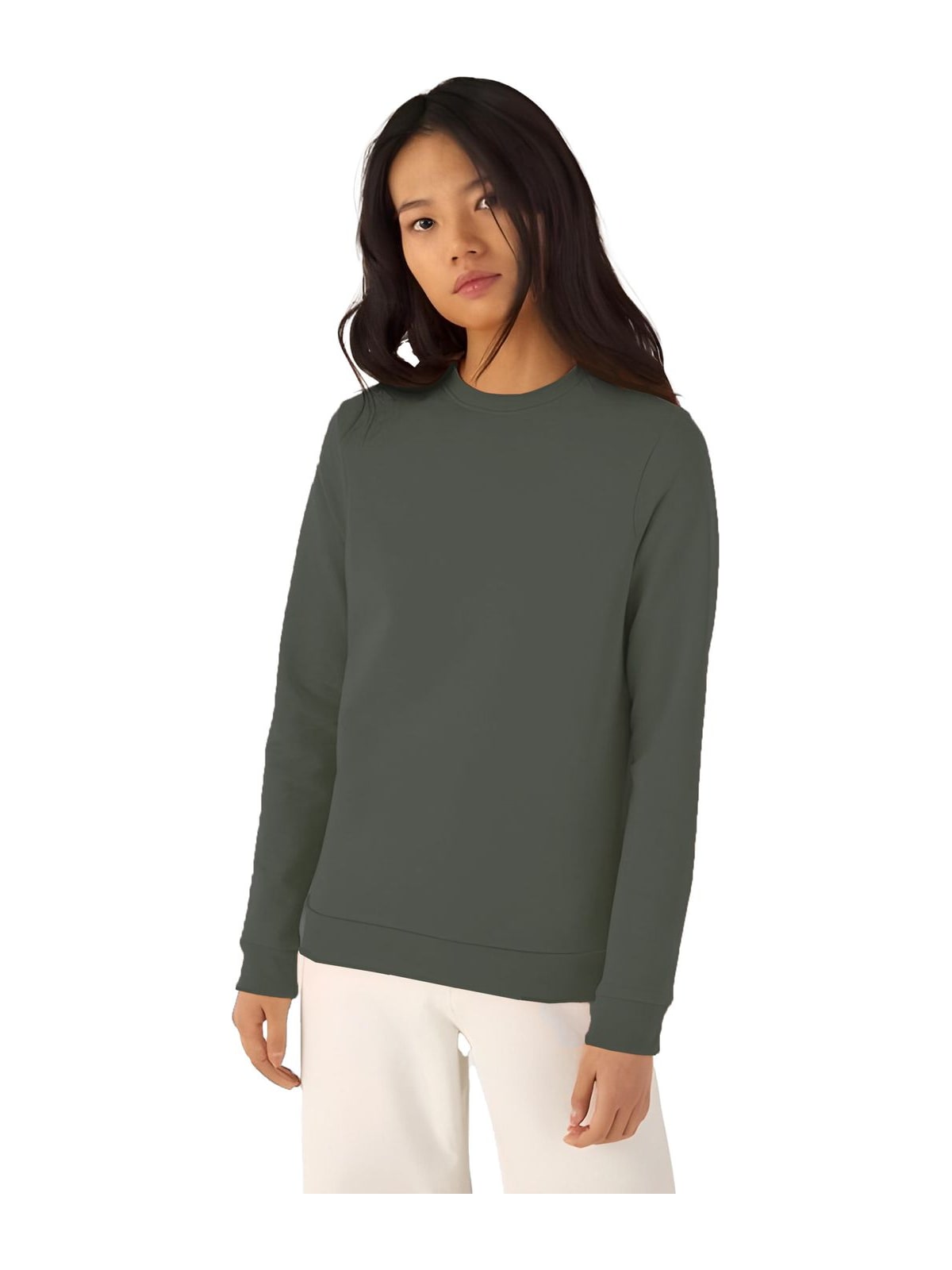 Γυναικείο Φούτερ WW02W B & C French Terry Millennial Khaki