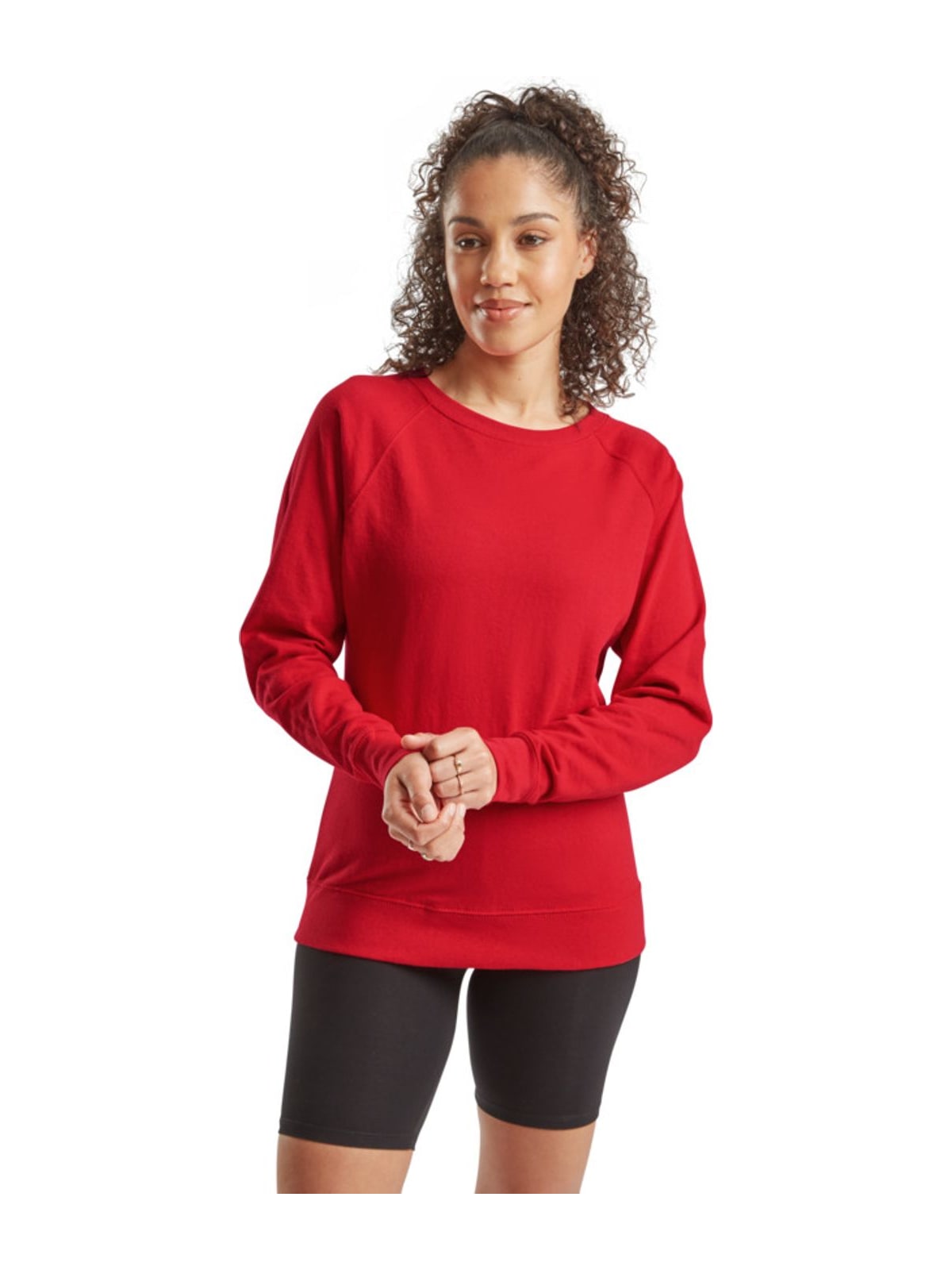 Γυναικείο Φούτερ Raglan 62-146-0 Fruit of the Loom Red