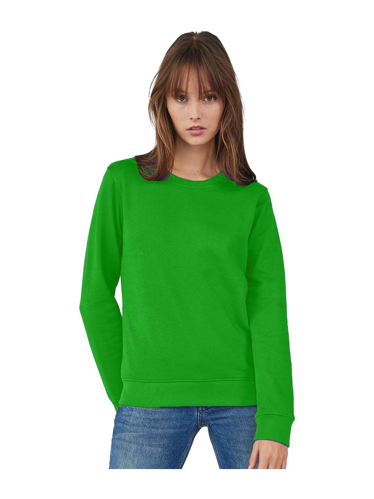 Γυναικείο Φούτερ WW32B B & C Organic Crew Neck French Terry Apple Green