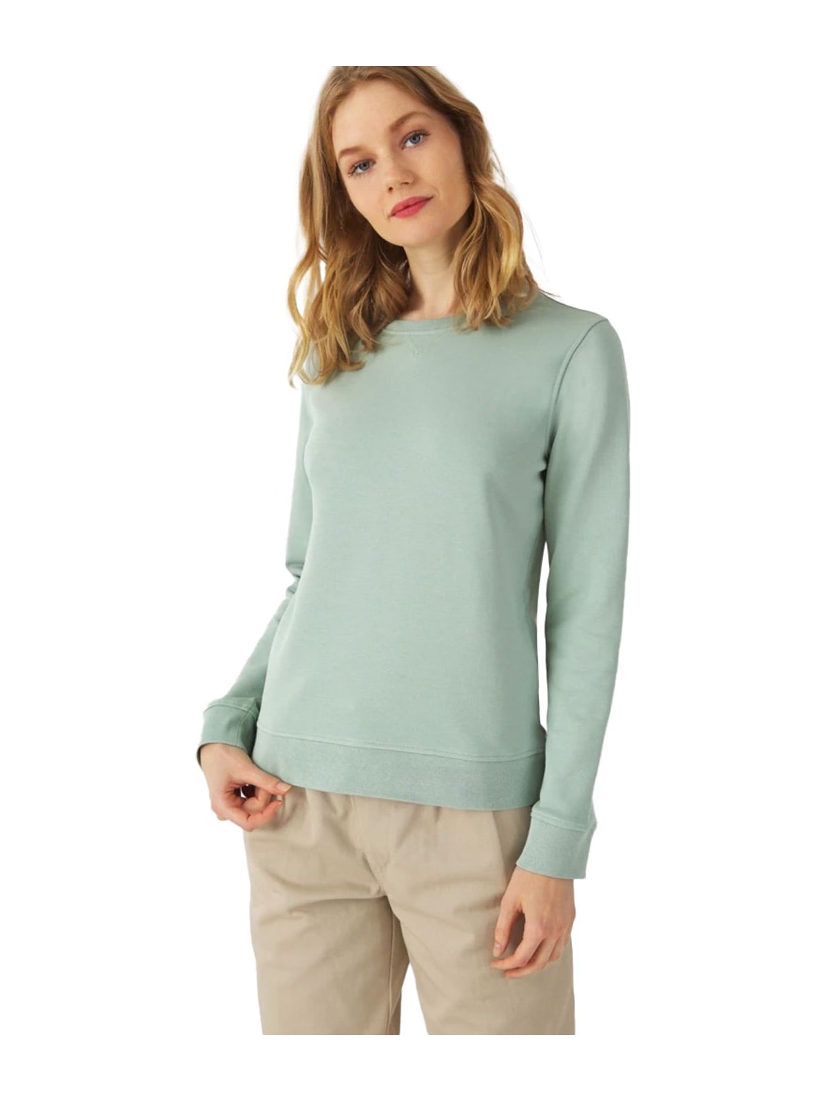 Γυναικείο Φούτερ WW32B B & C Organic Crew Neck French Terry Sage