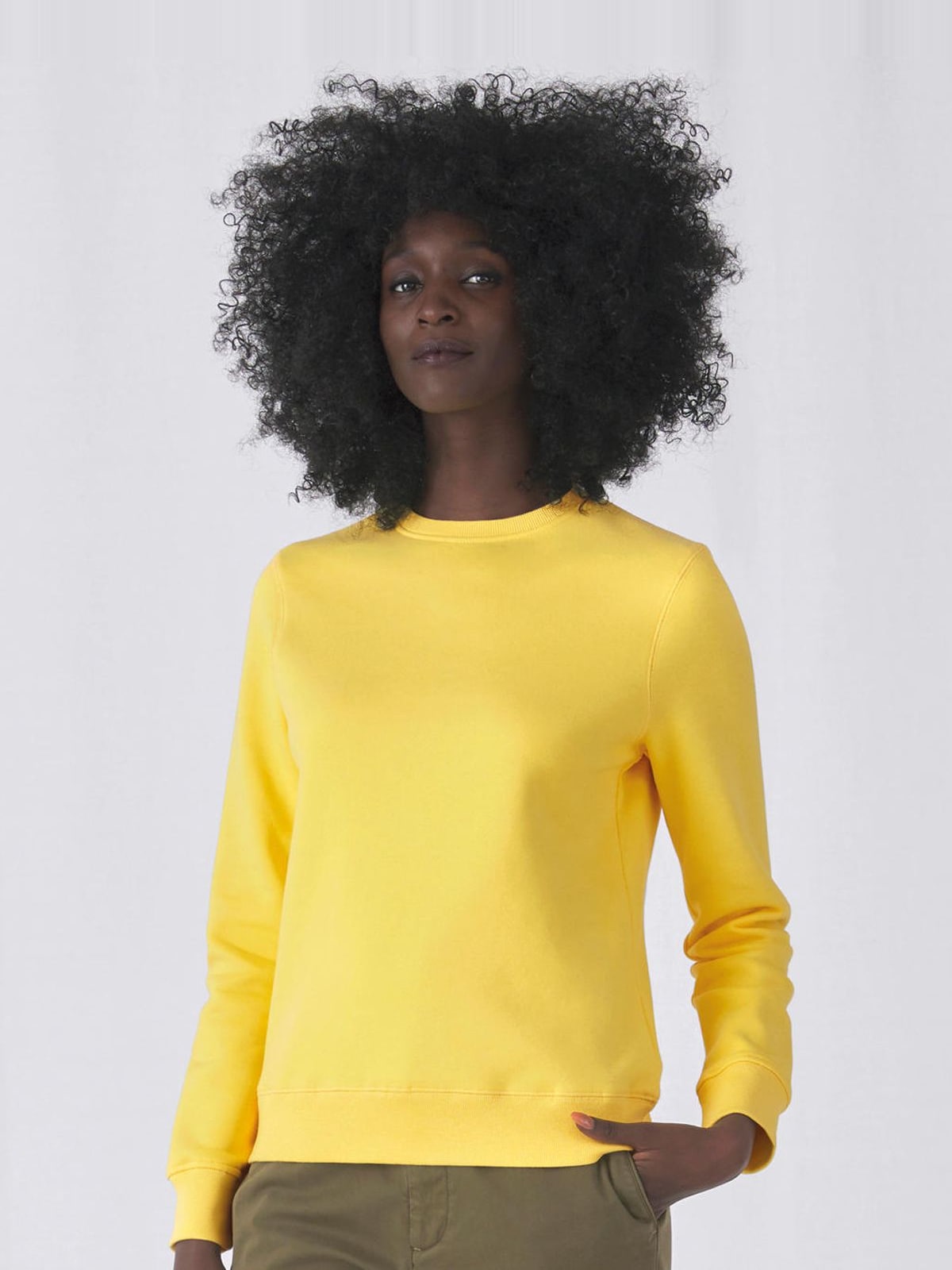 Γυναικείο Φούτερ WW01Q B & C Queen Crewneck Yellow Fizz