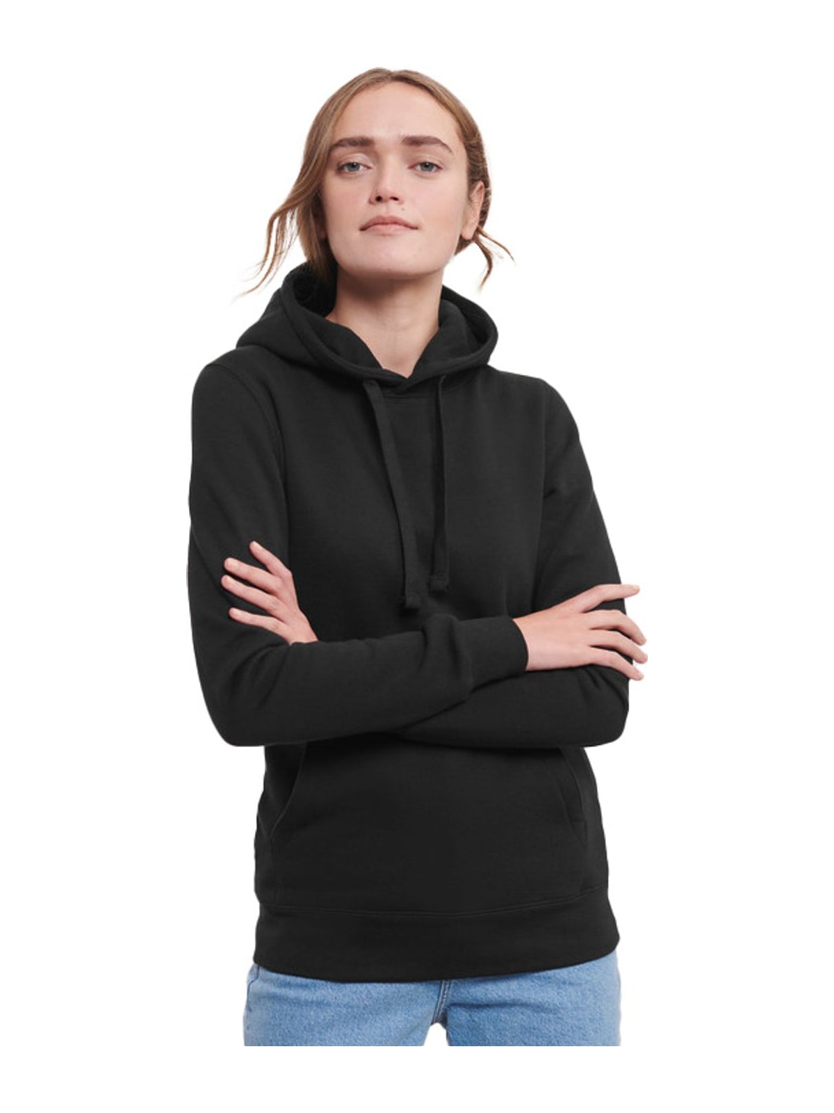 Γυναικείο Φούτερ με Κουκούλα R-265F-0 Russell Authentic Black
