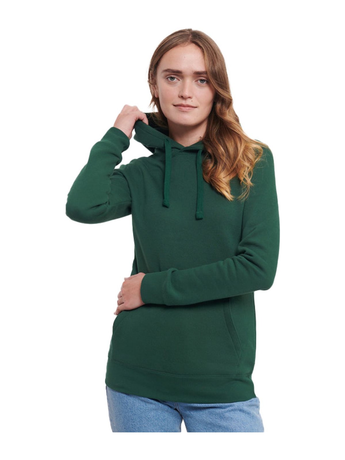 Γυναικείο Φούτερ με Κουκούλα R-265F-0 Russell Authentic Bottle Green