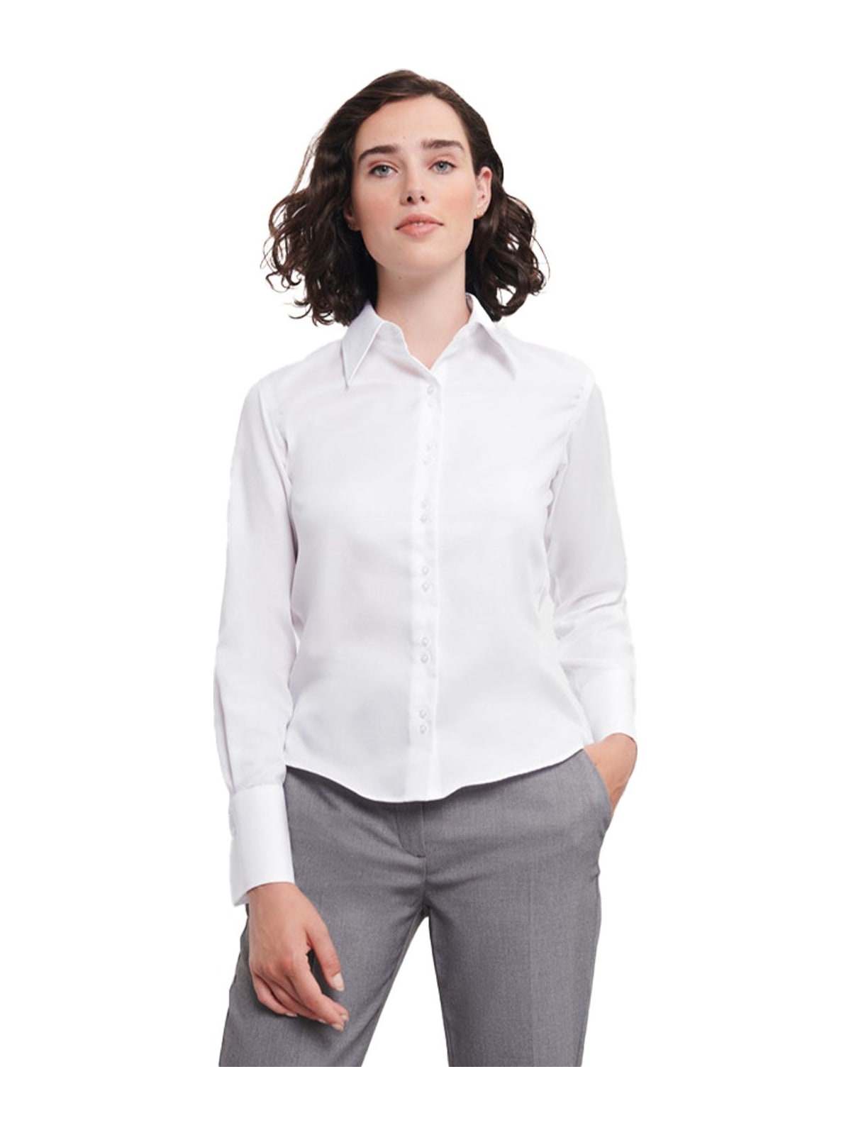 Γυναικείο Μακρυμάνικο Πουκάμισο R-956F-0 Russell 956F Non-iron White