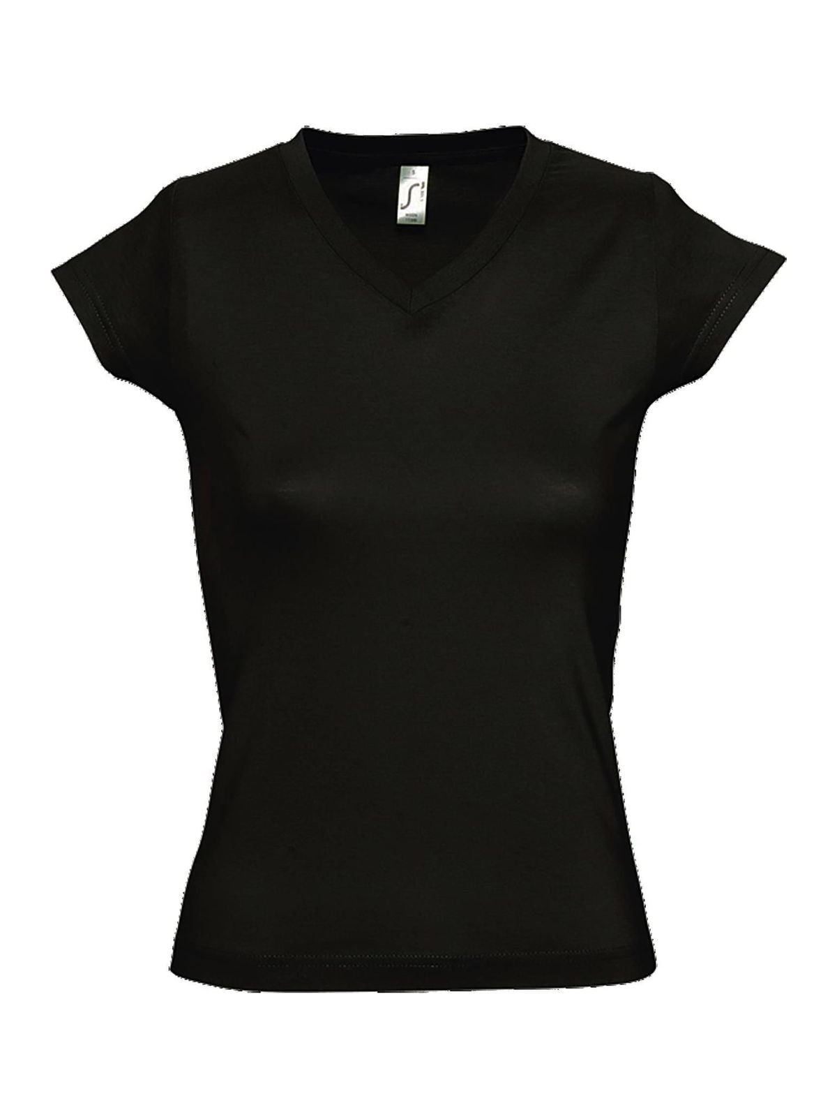 Γυναικείο T-shirt με Λαιμόκοψη V 11388 SOL'S Moon Deep Black
