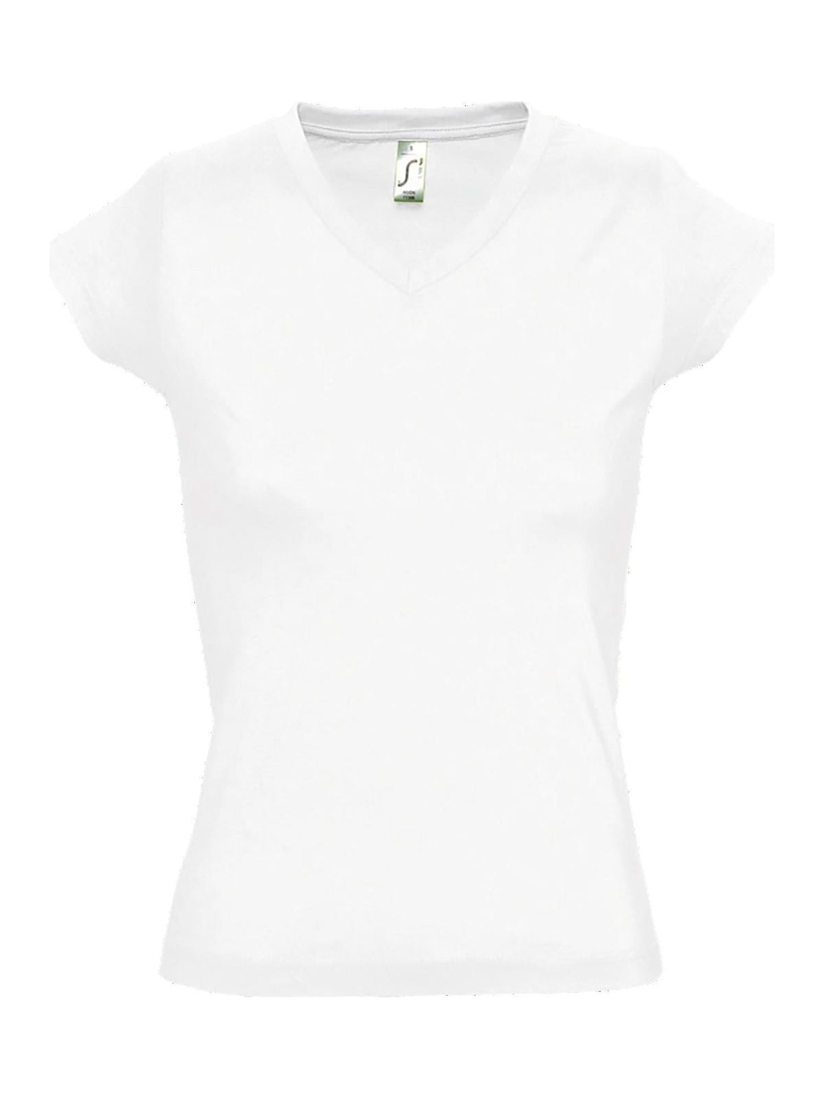 Γυναικείο T-shirt με Λαιμόκοψη V 11388 SOL'S Moon White