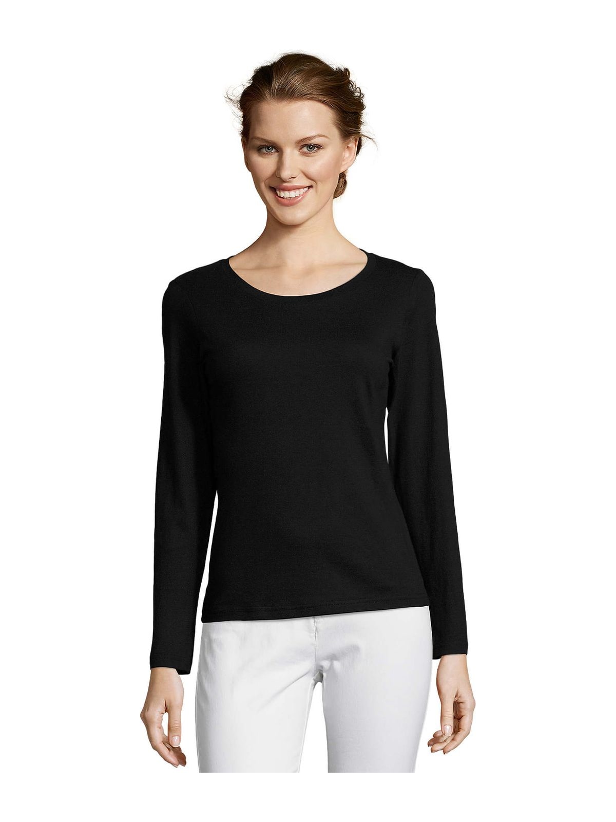 Γυναικείο μακρυμάνικο T-shirt Majestic SOLS 11425-309 Deep Black