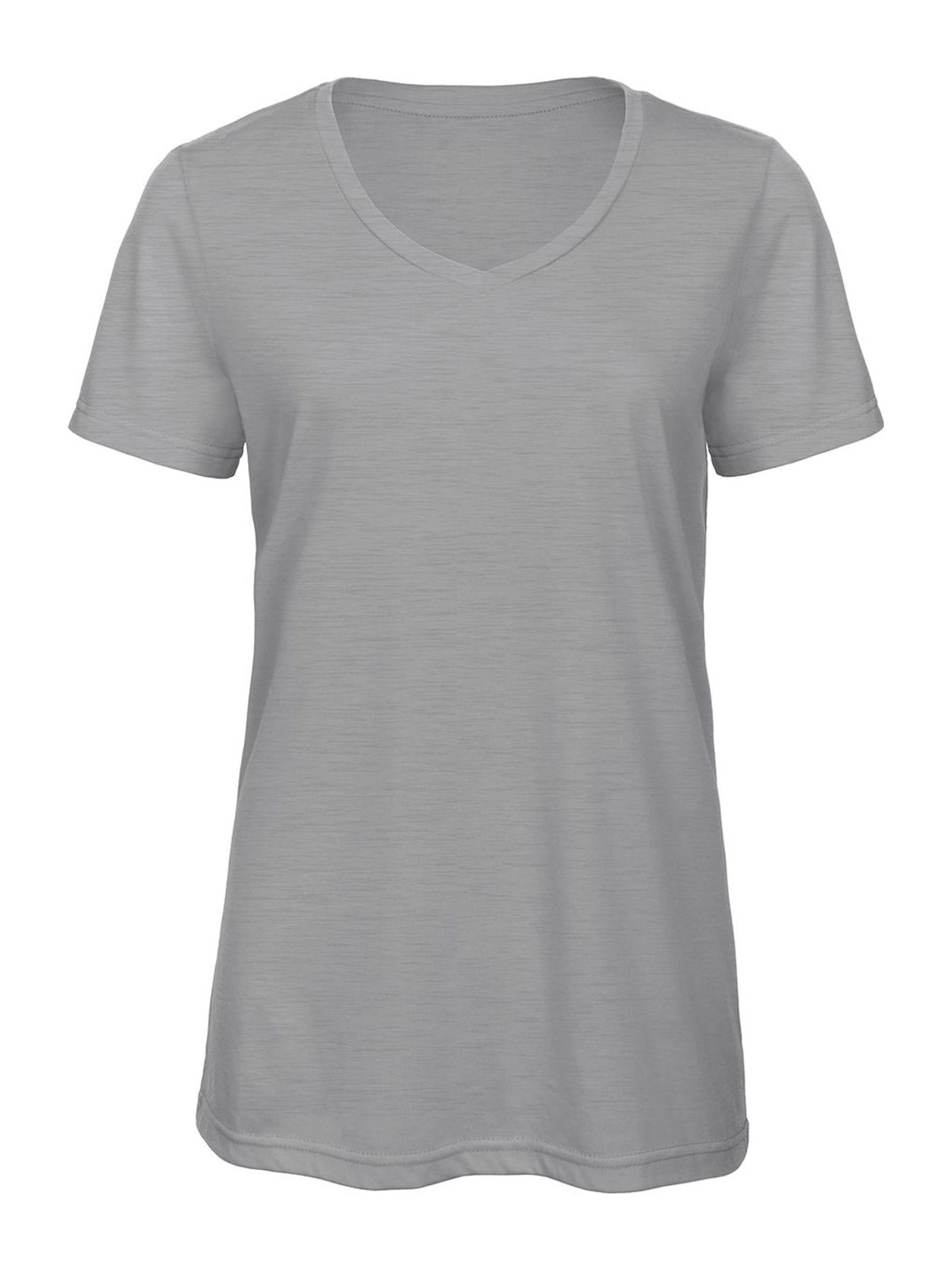 Γυναικείο T-Shirt TW058 B&C Triblend με V Λαιμόκοψη Heather Light Grey
