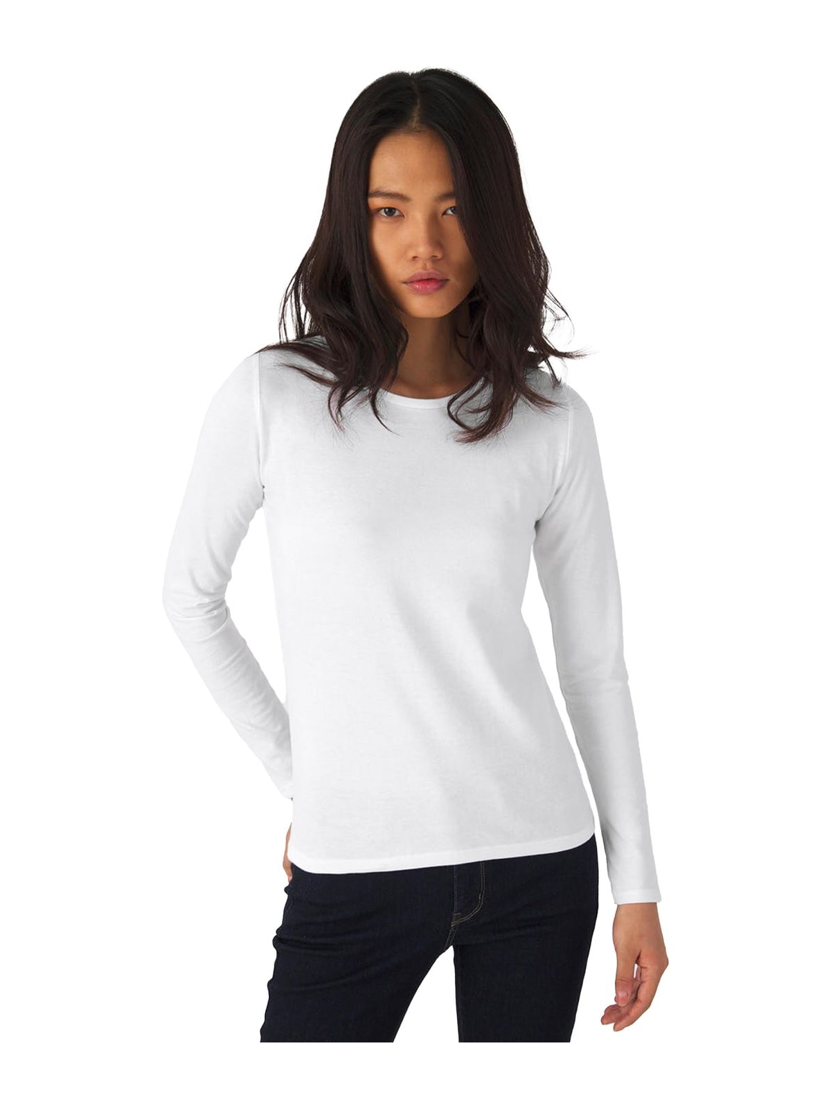 Μακρυμάνικο Γυναικείο Μπλουζάκι TW071 B & C Organic Inspire LSL White