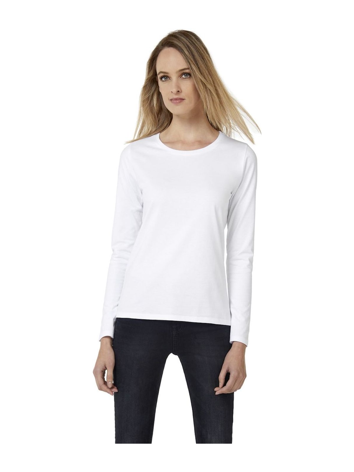 Γυναικείο T-Shirt Μακρυμάνικο TW08T B & C White