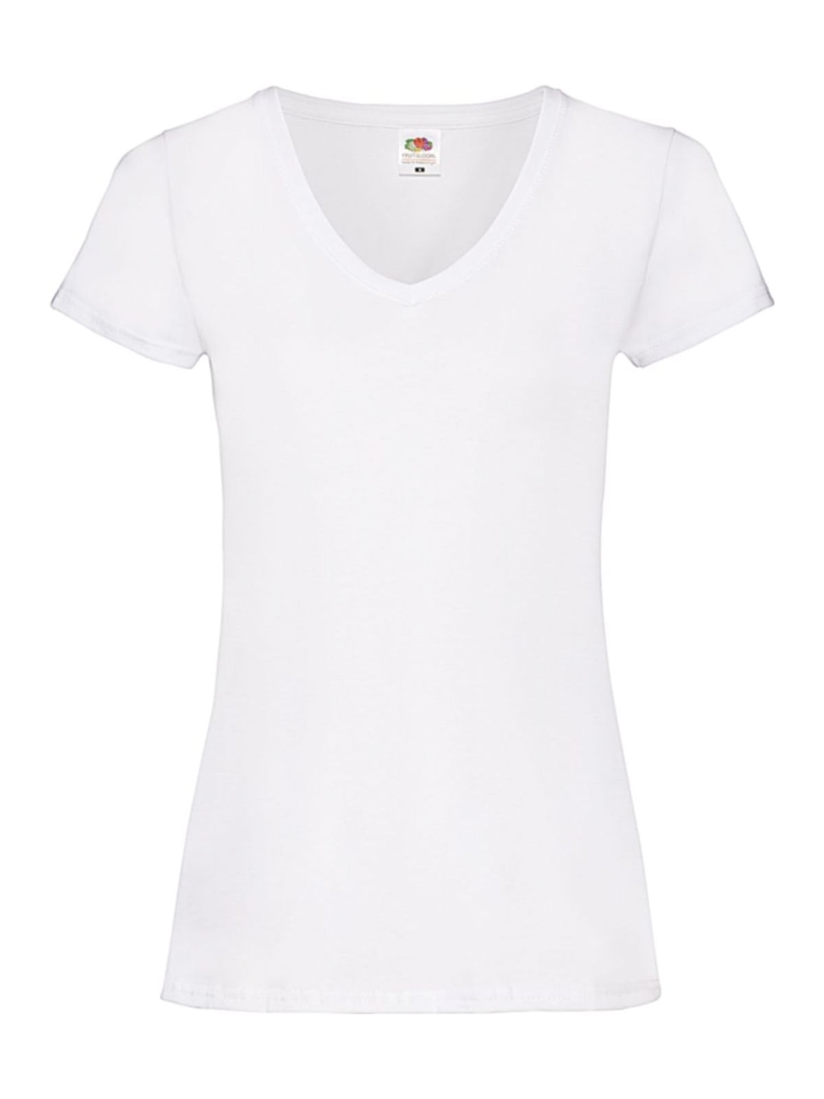 Γυναικείο T-shirt V-Neck 61-398-0 Fruit of the Loom White