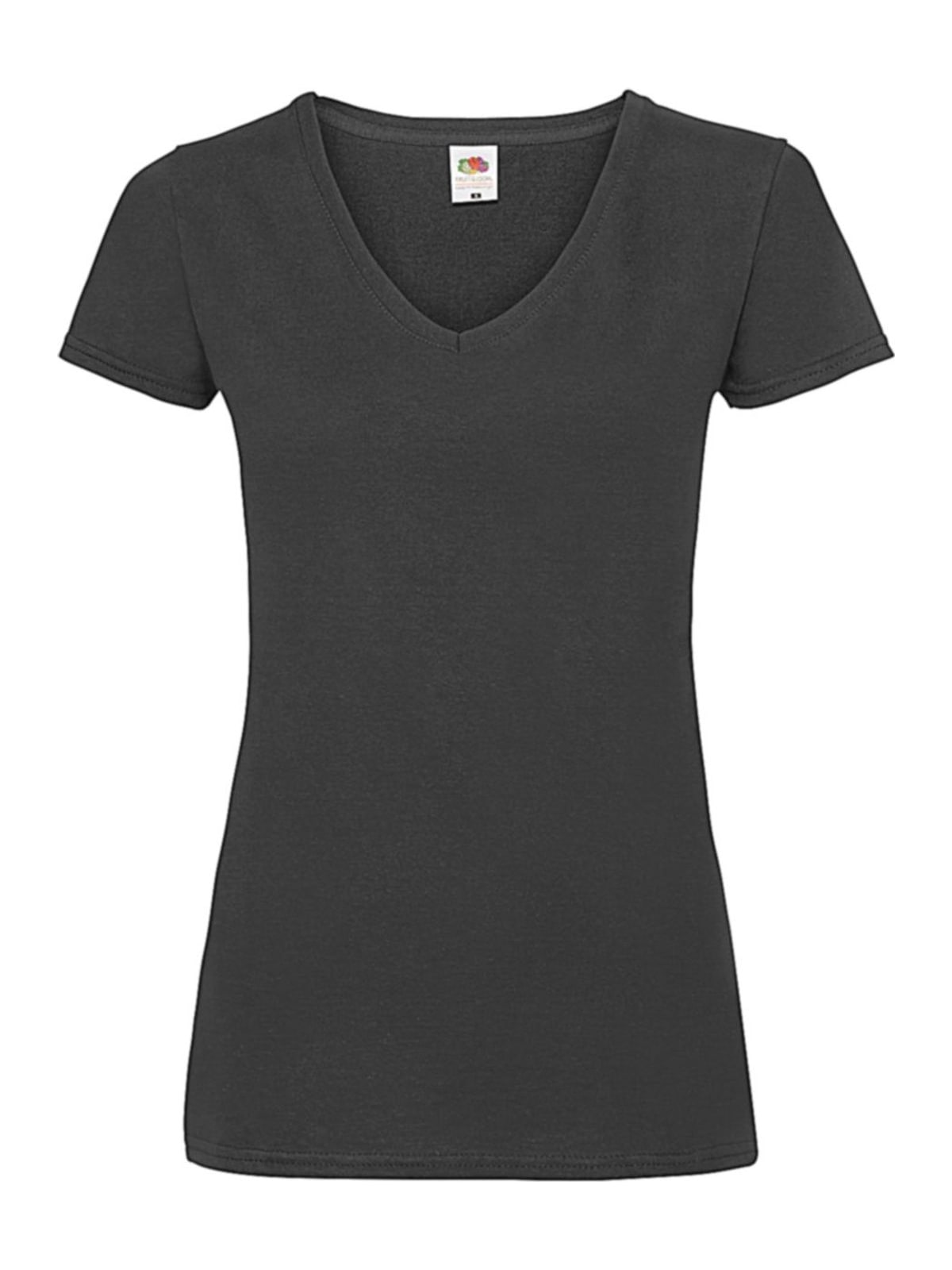 Γυναικείο T-shirt V-Neck 61-398-0 Fruit of the Loom Black