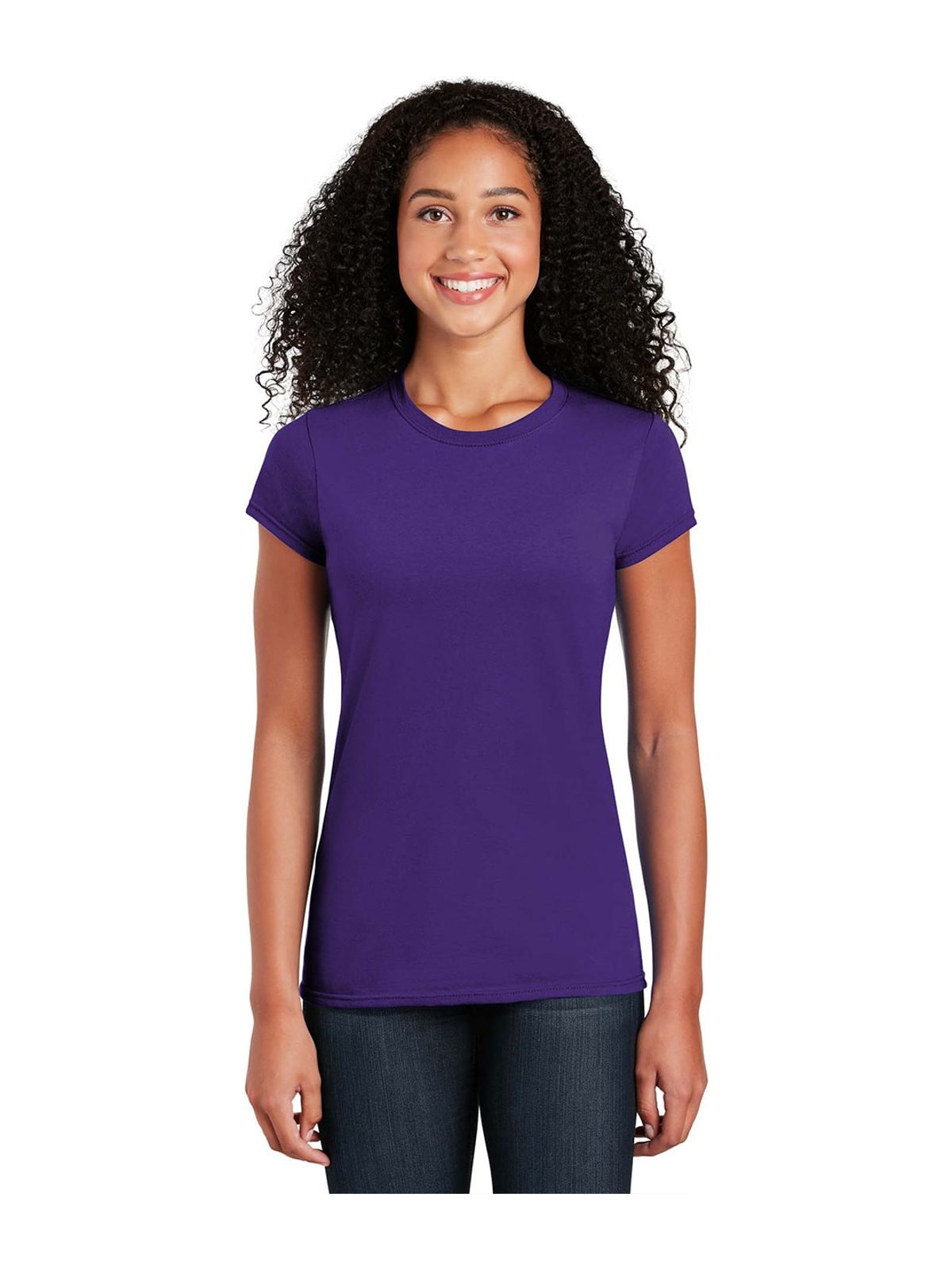Γυναικείο T-Shirt 64000L Gildan Fitted Ring Spun Purple