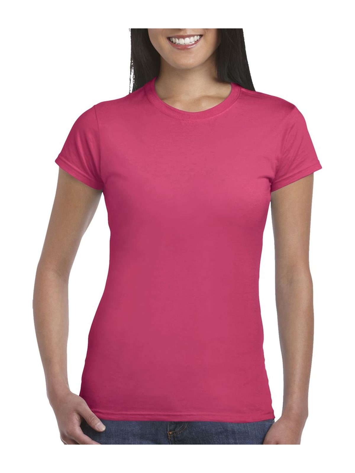 Γυναικείο T-Shirt 64000L Gildan Fitted Ring Spun Heliconia