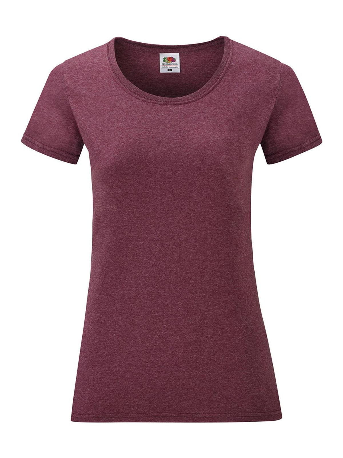 Γυναικείο T-Shirt Lady-Fit Valueweight 61-372-0 Fruit of the Loom Heather Burgundy
