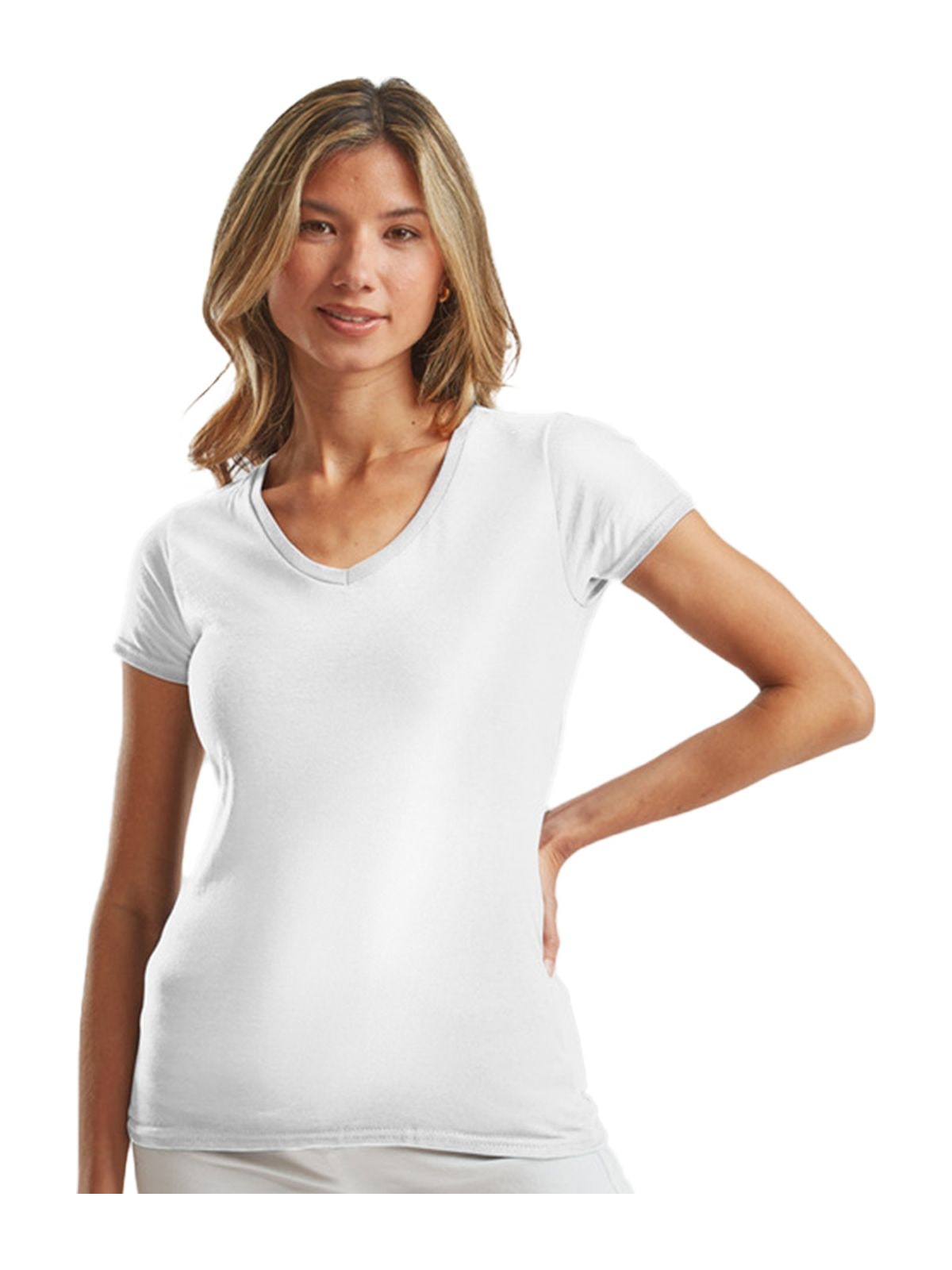 Γυναικείο T-Shirt 61-444-0 Fruit of the Loom White