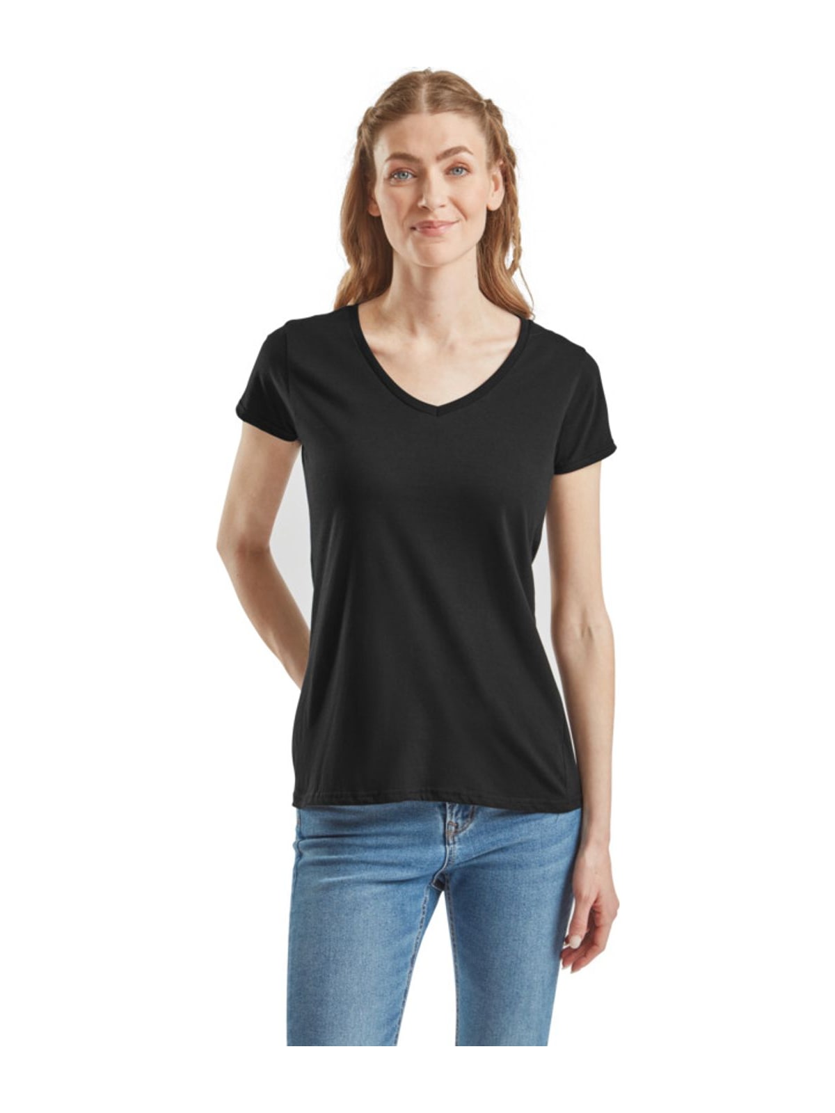 Γυναικείο T-Shirt 61-444-0 Fruit of the Loom Black