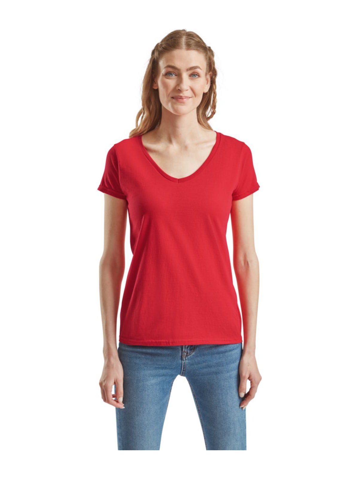 Γυναικείο T-Shirt 61-444-0 Fruit of the Loom Red