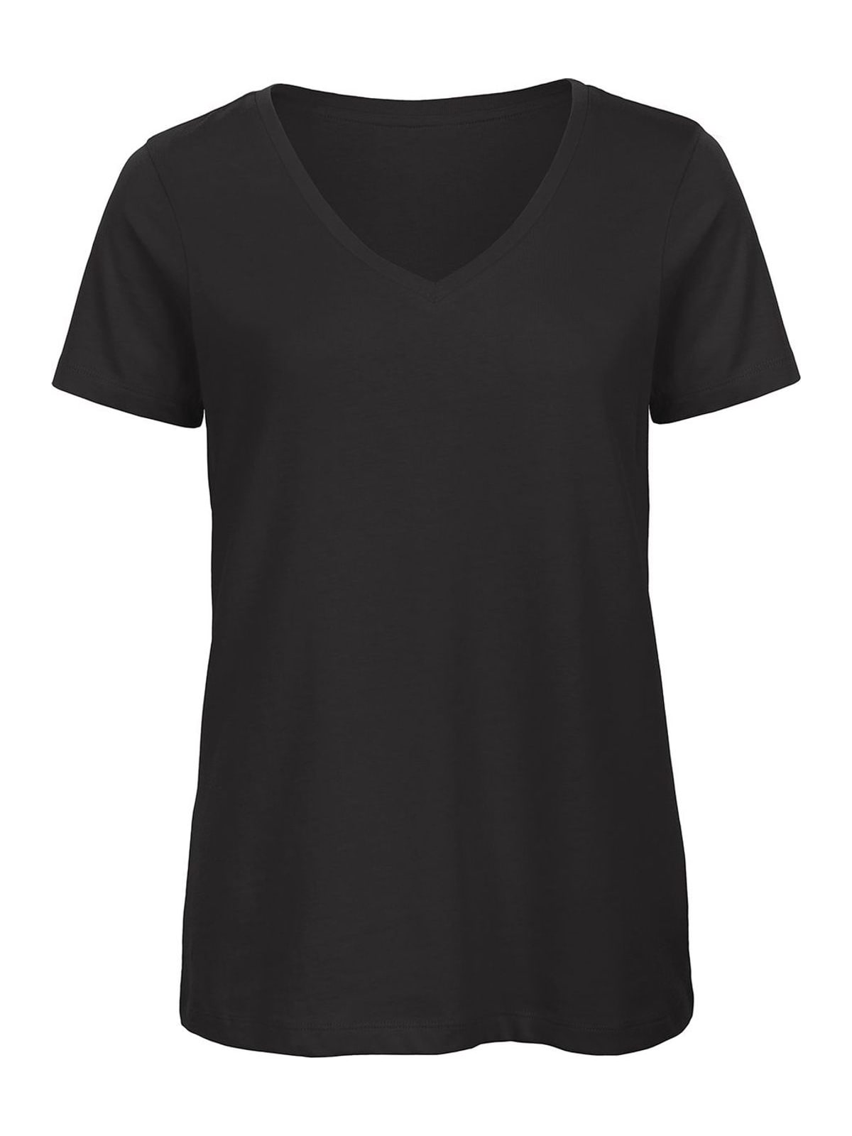 Γυναικείο T-Shirt TW045 B&C Organics Organic V-Neck Black