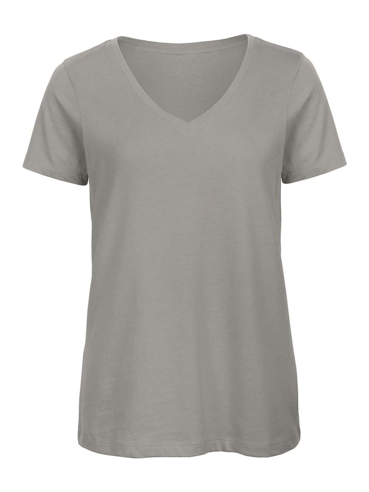 Γυναικείο T-Shirt TW045 B&C Organics Organic V-Neck Light Grey