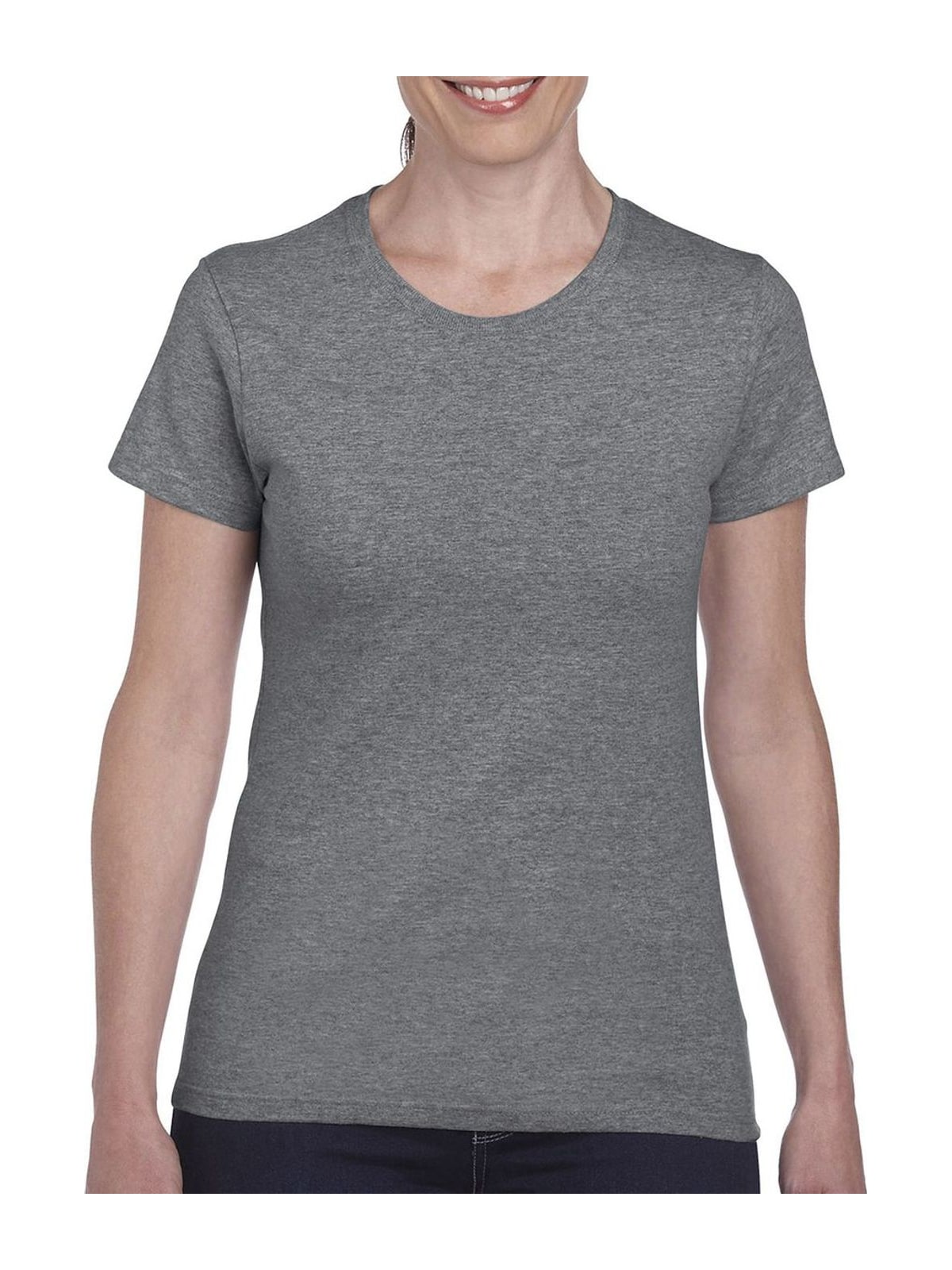 Ladies Heavy Cotton T-Shirt Gildan 5000L Graphite Heather